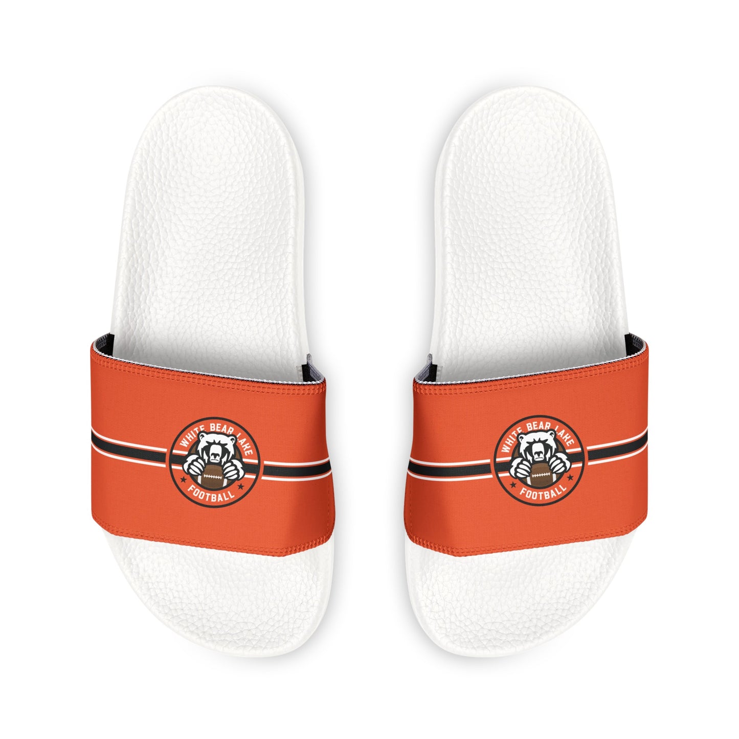 White Bear Lake Football Orange Men's Removable-Strap Sandals