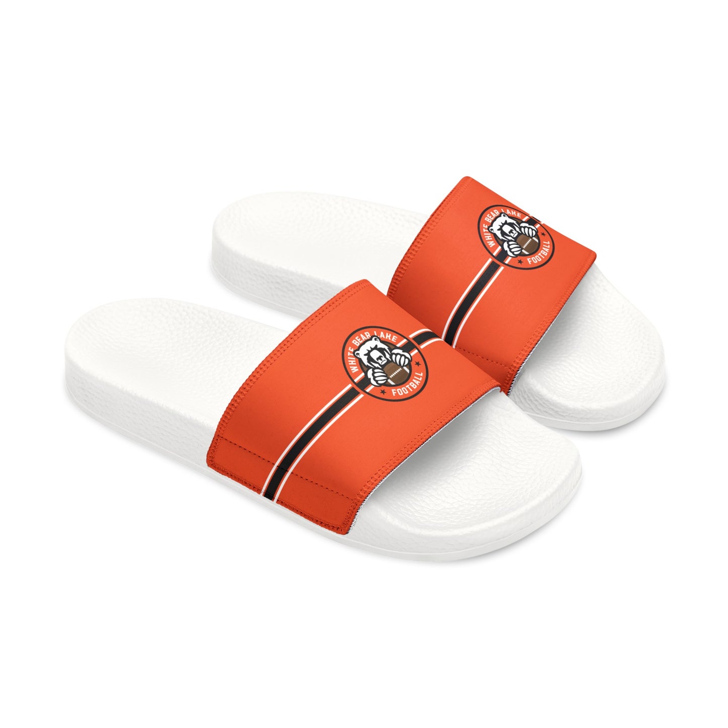 White Bear Lake Football Orange Women's Removable-Strap Sandals