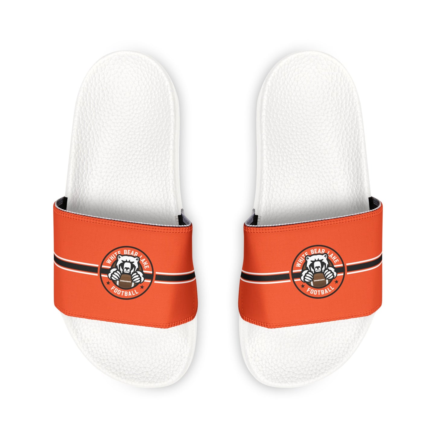 White Bear Lake Football Orange Women's Removable-Strap Sandals