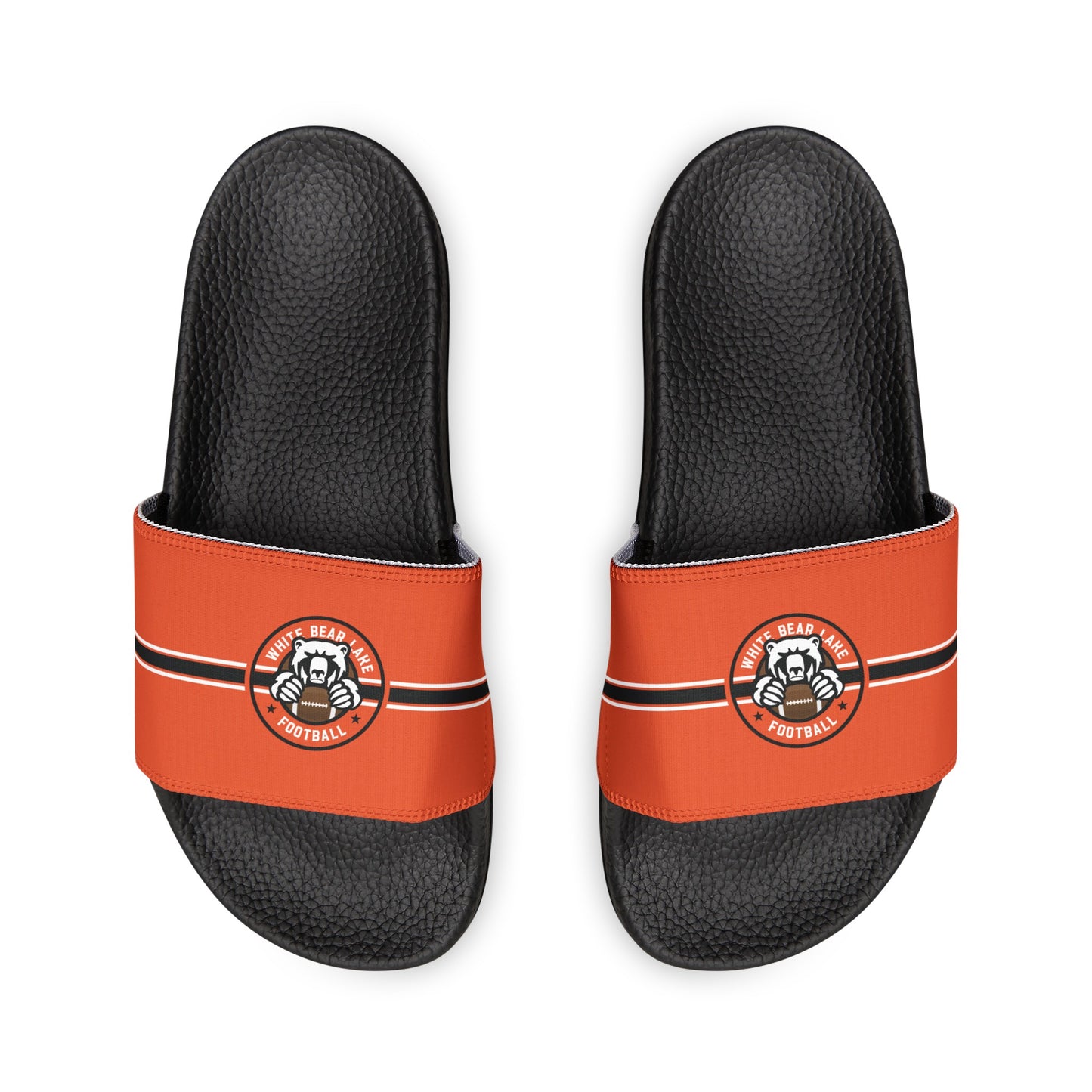 White Bear Lake Football Orange Men's Removable-Strap Sandals