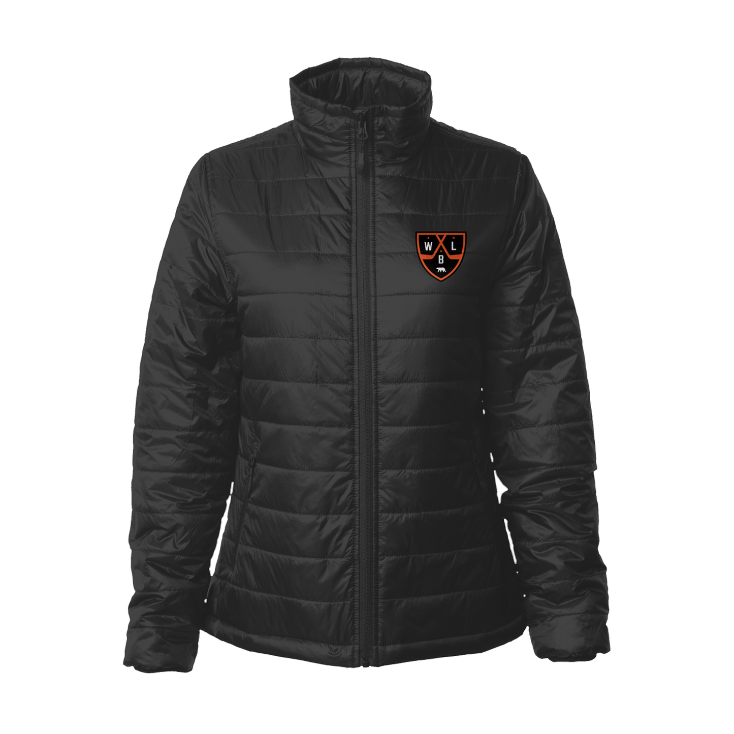 White Bear Lake Hockey Shield Women's Embroidered Puffer Jacket