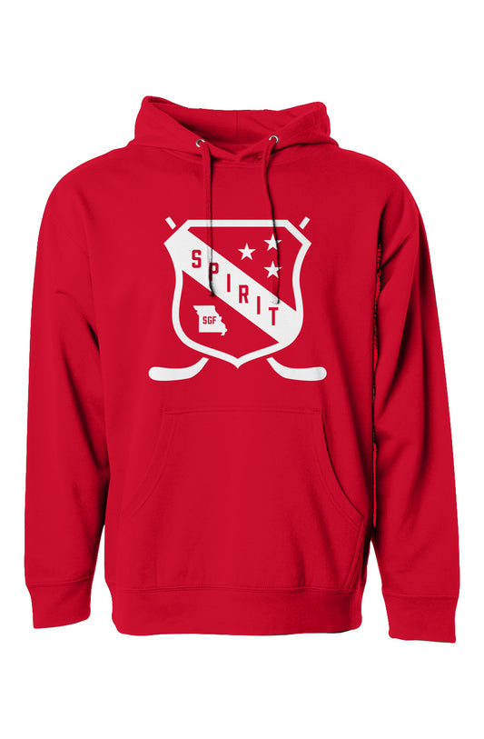 Springfield Spirit Hockey Shield Adult Hoodie