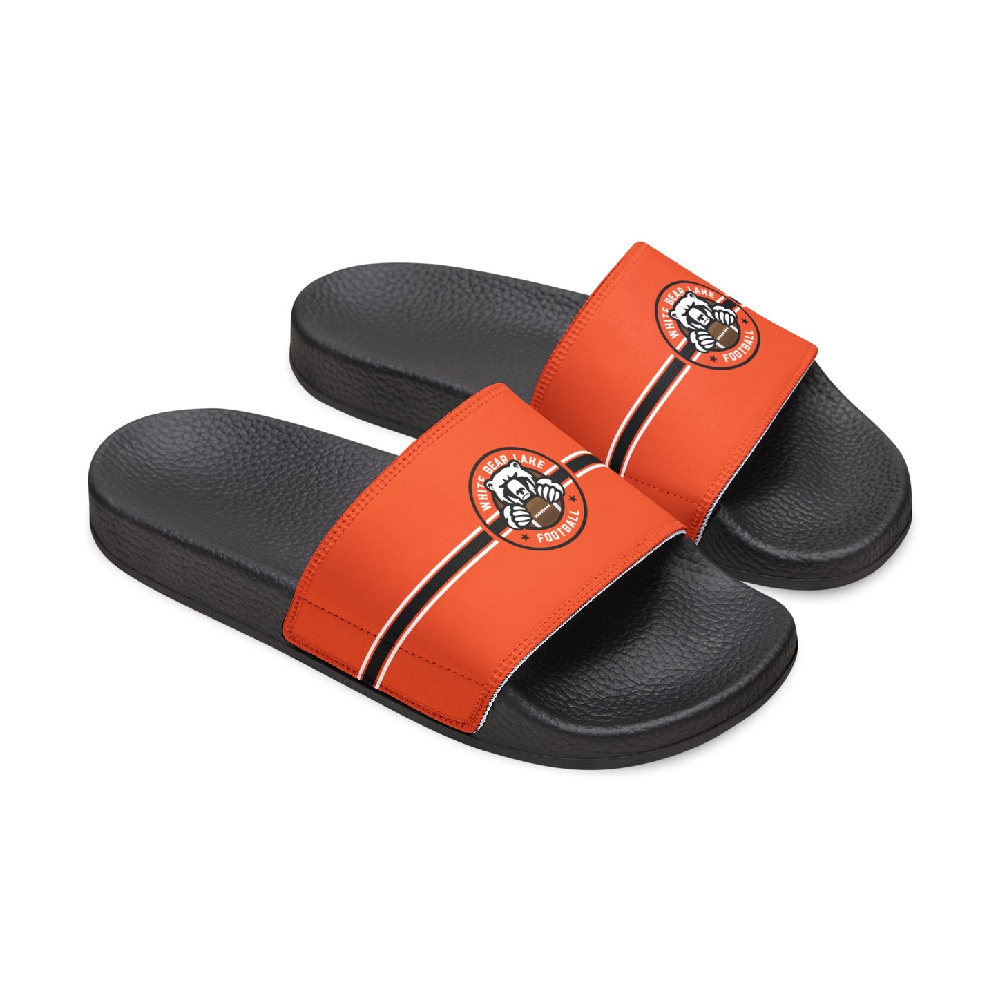 White Bear Lake Football Orange Women's Removable-Strap Sandals
