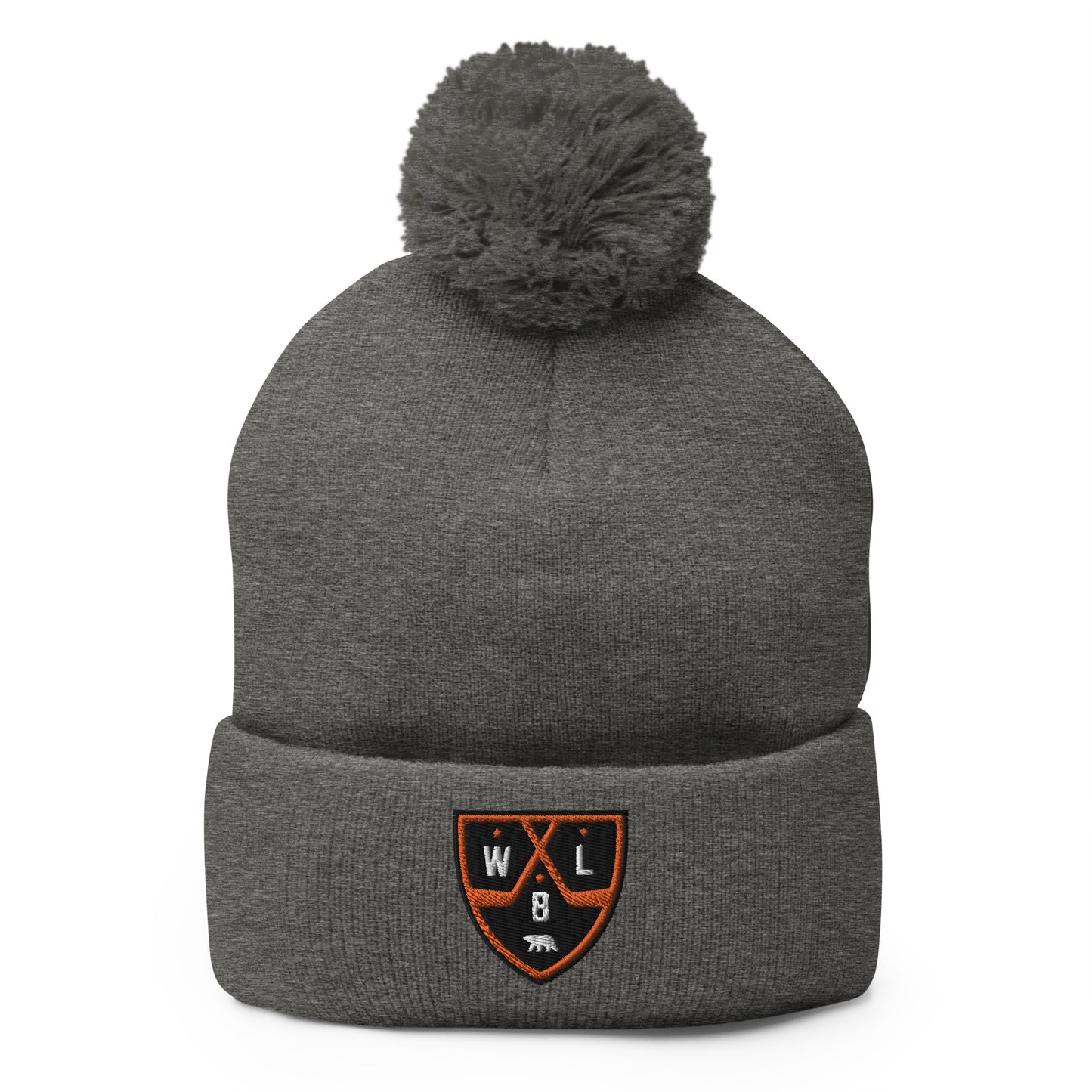 WBLAHA Shield Pom-Pom Beanie
