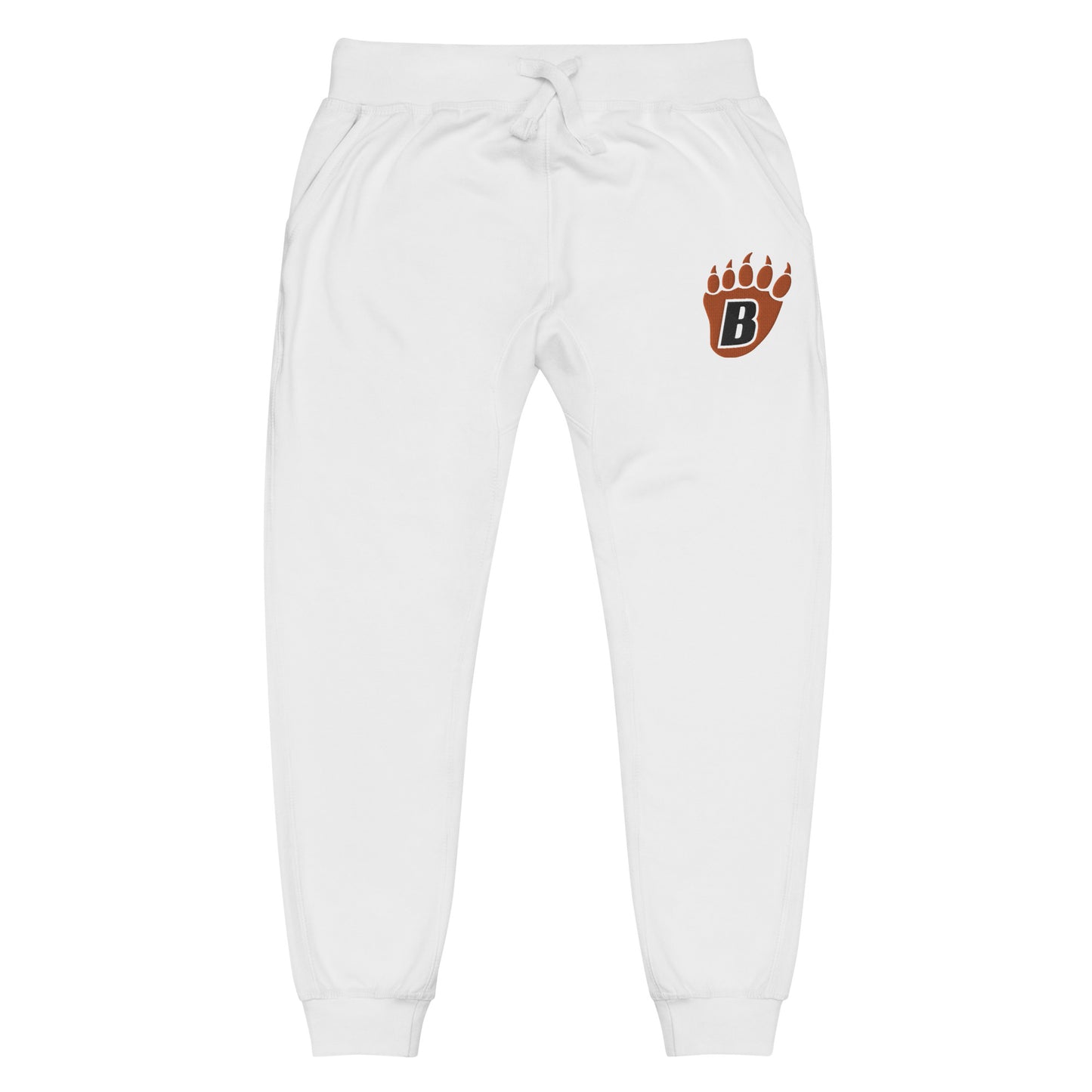 White Bear Lake Bear Paw Embroidered Fleece Sweatpants
