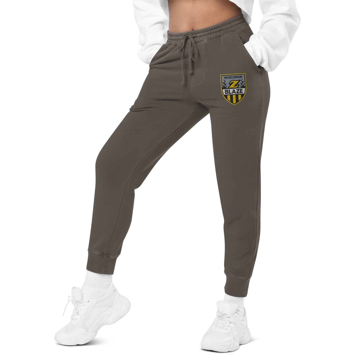 Wisconsin Blaze Hockey Embroidered Unisex Pigment-Dyed Sweatpants