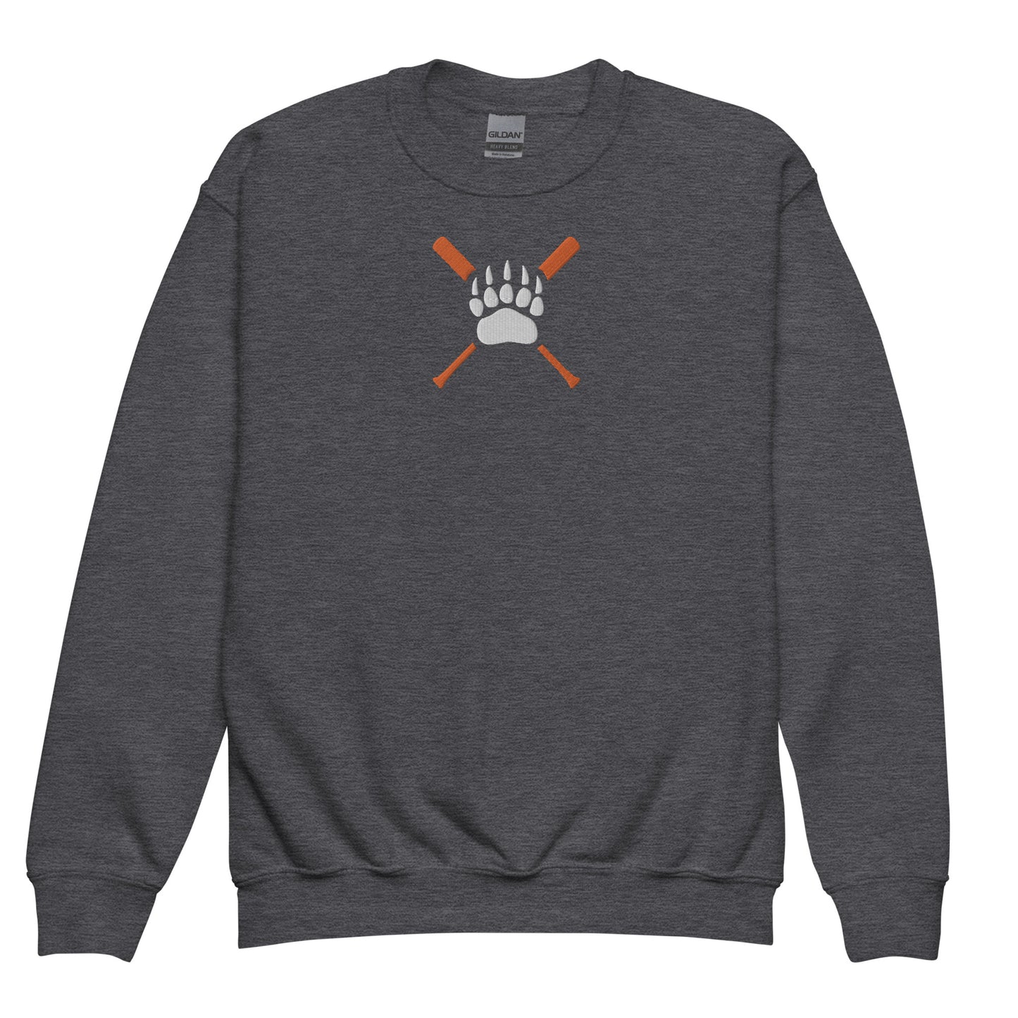 White Bear Lake Baseball Bear Paw Youth Crewneck Sweatshirt