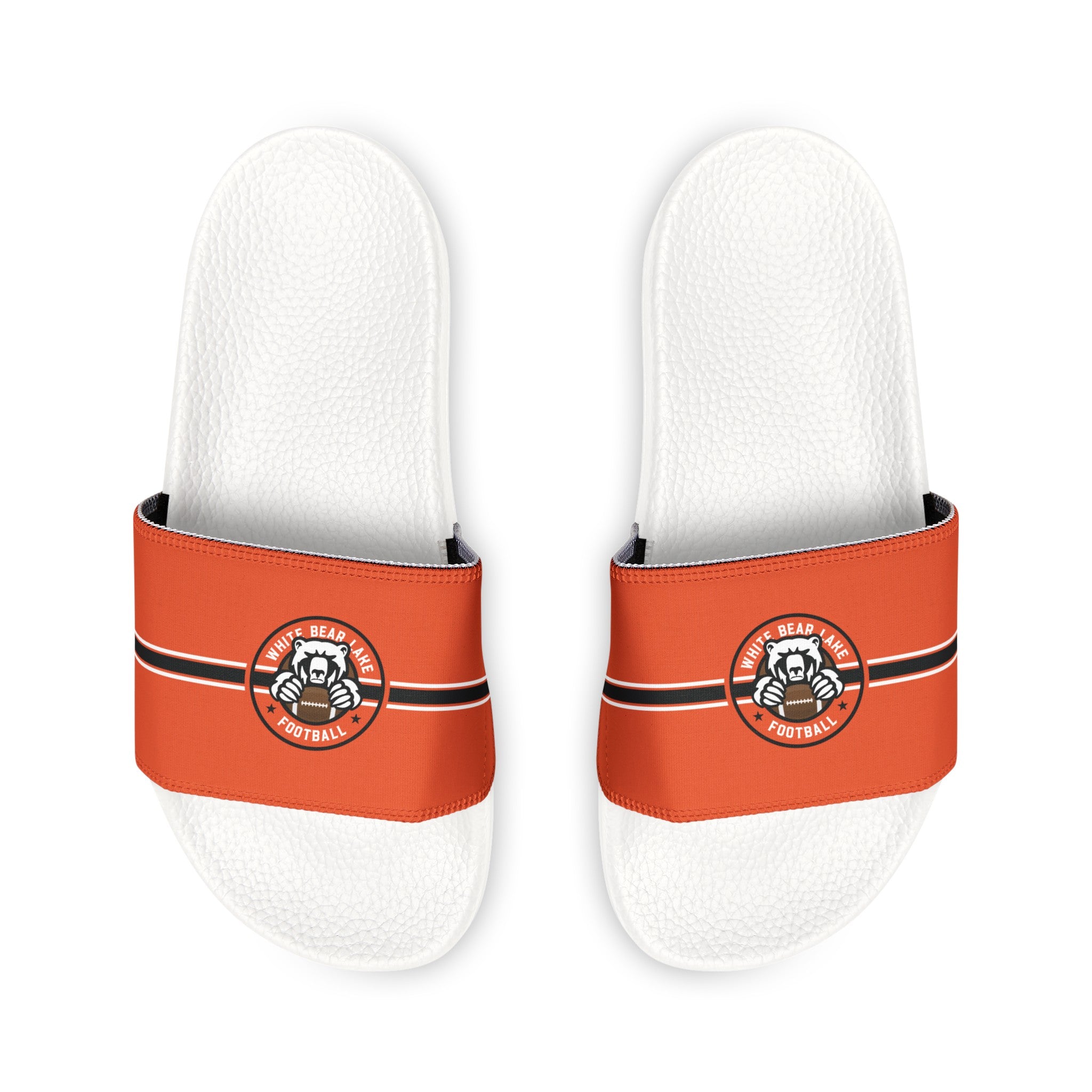 White Bear Lake Football Orange Men's Removable-Strap Sandals