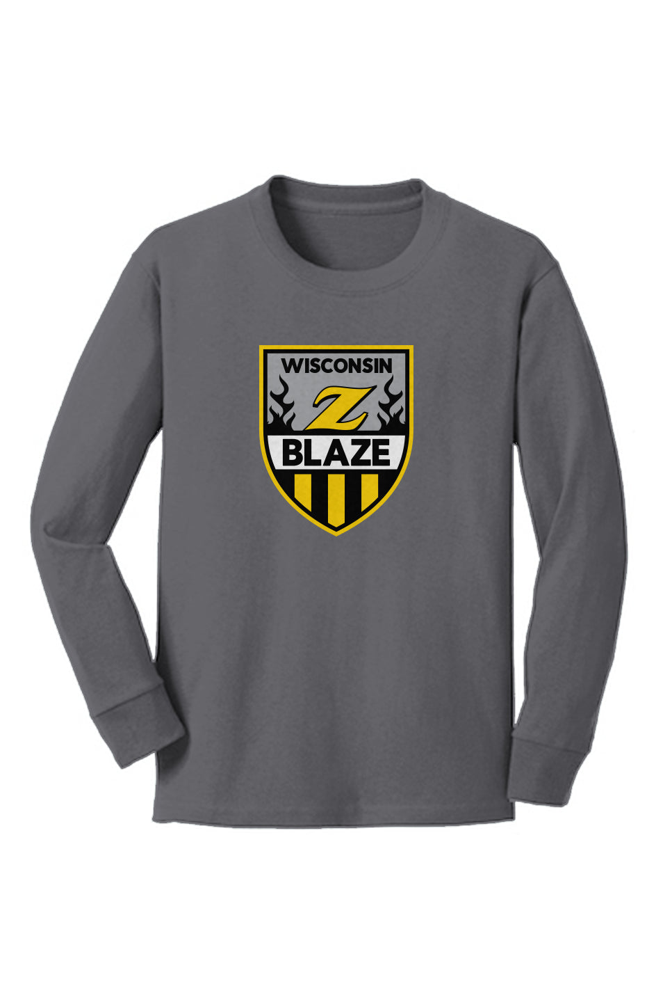 Wisconsin Blaze Hockey Youth Long Sleeve Core Cotton Tee