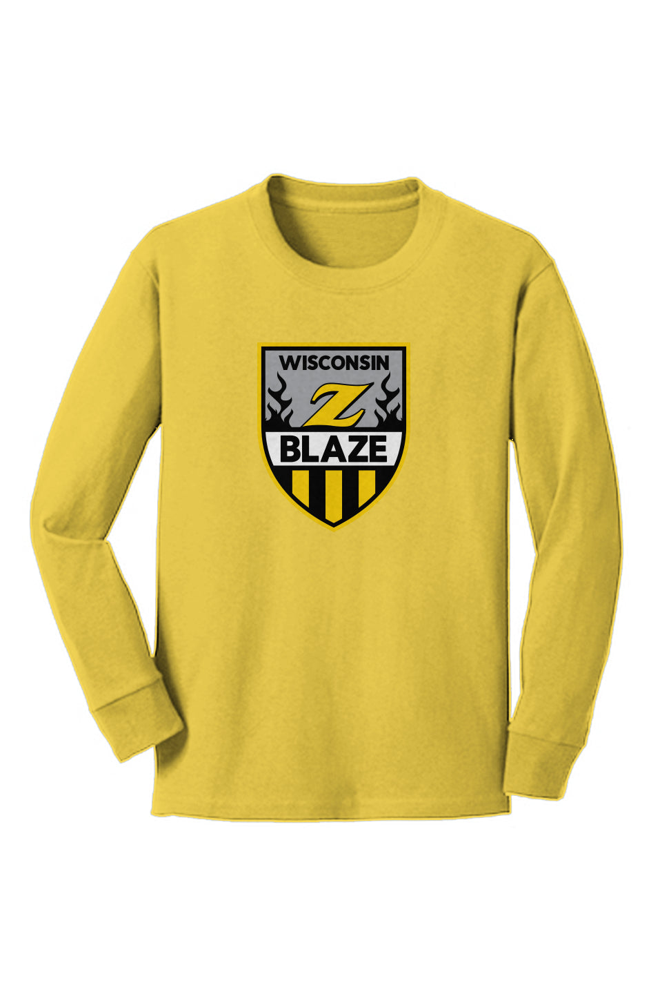 Wisconsin Blaze Hockey Youth Long Sleeve Core Cotton Tee