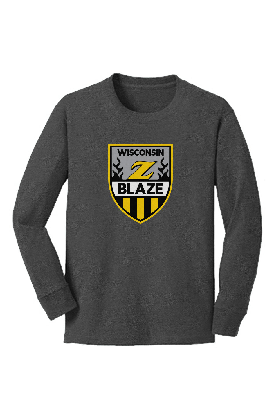Wisconsin Blaze Hockey Youth Long Sleeve Core Cotton Tee