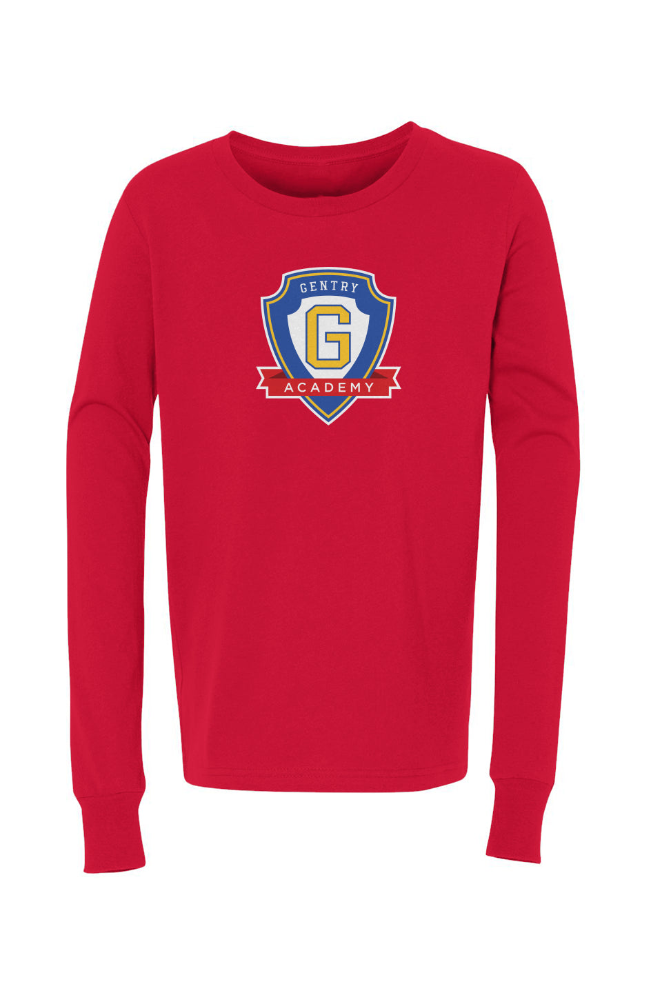 Gentry Academy Shield Youth Jersey Cotton Long Sleeve Tee