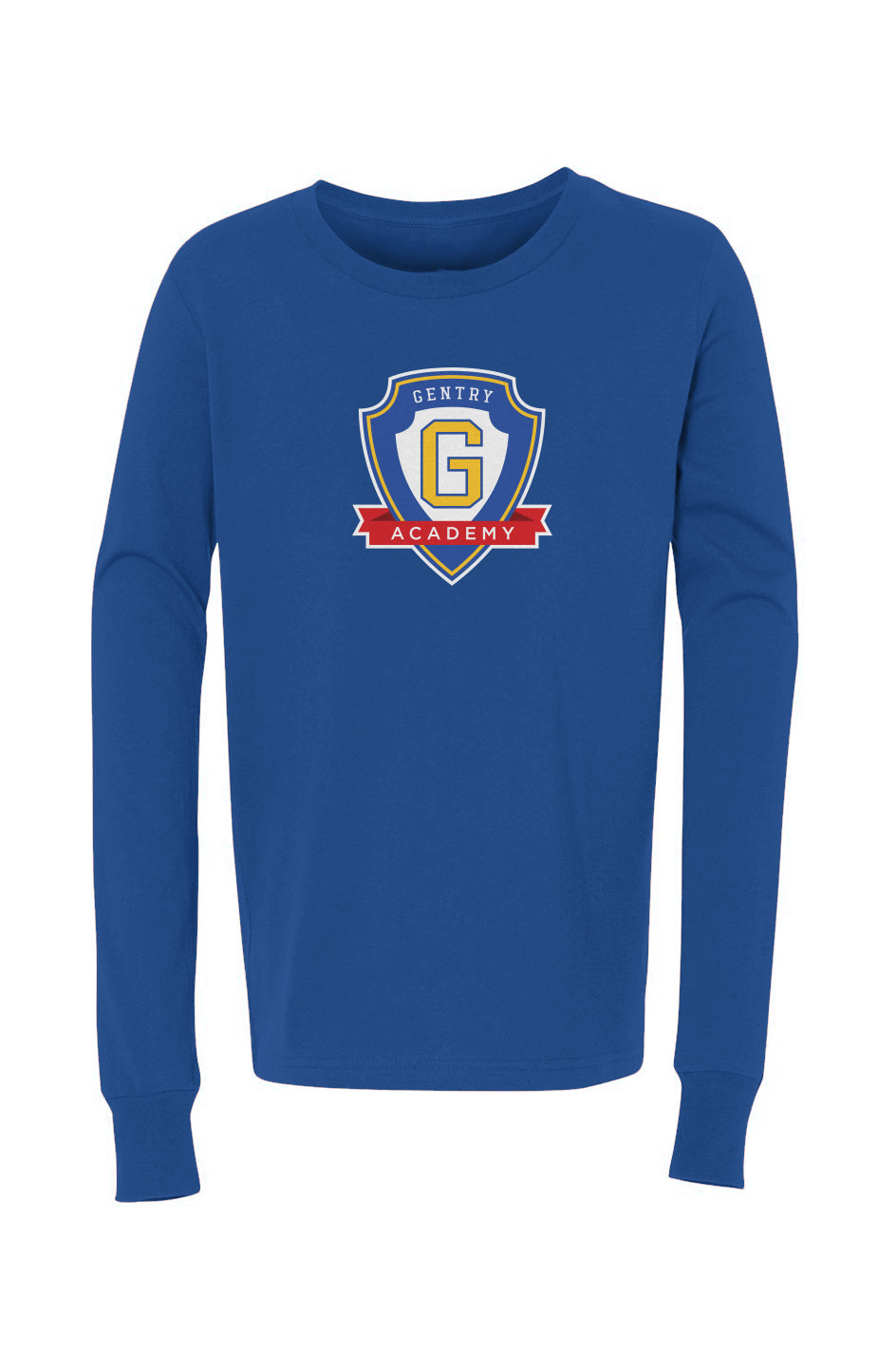 Gentry Academy Shield Youth Jersey Cotton Long Sleeve Tee