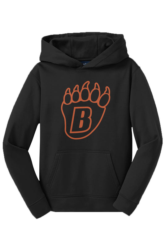 White Bear Lake Hockey Blackout Youth Sport-Tek Fleece Hooded Pullover