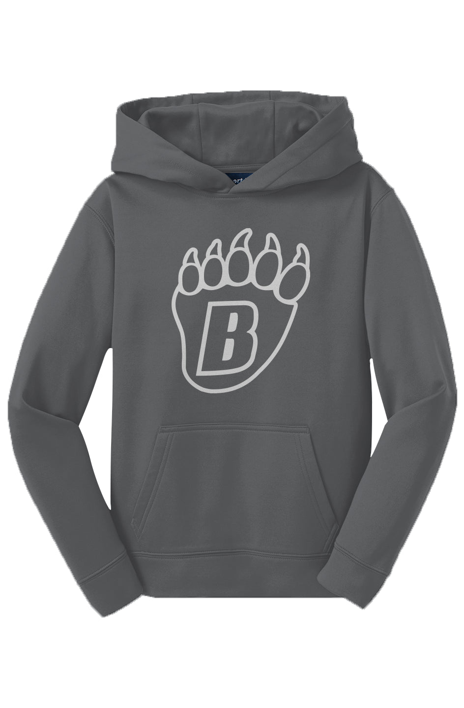 White Bear Lake Hockey Blackout Youth Sport-Tek Fleece Hooded Pullover