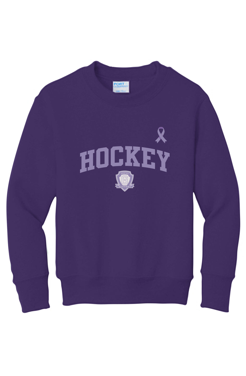 Gentry Academy Hockey Cancer Night Youth Fleece Sweatshirt