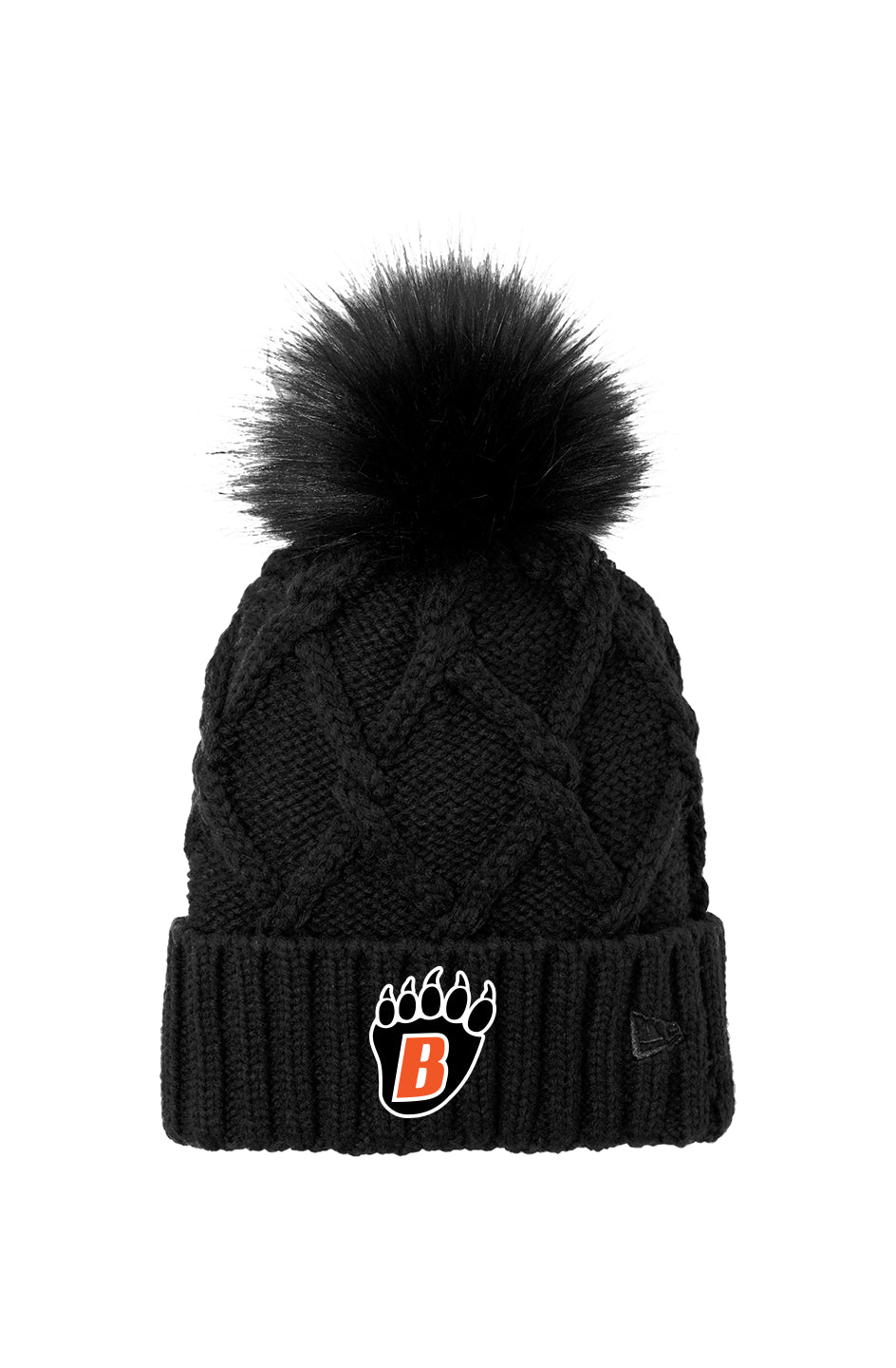 White Bear Lake Bear Paw New Era Faux Fur Pom Beanie