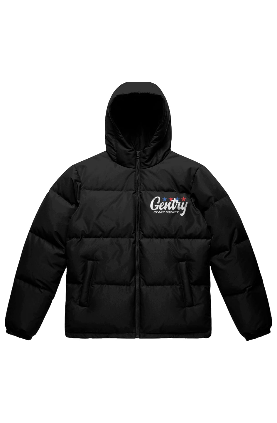 Gentry Academy Girls Hockey Hooded Puffer Embroidered Jacket