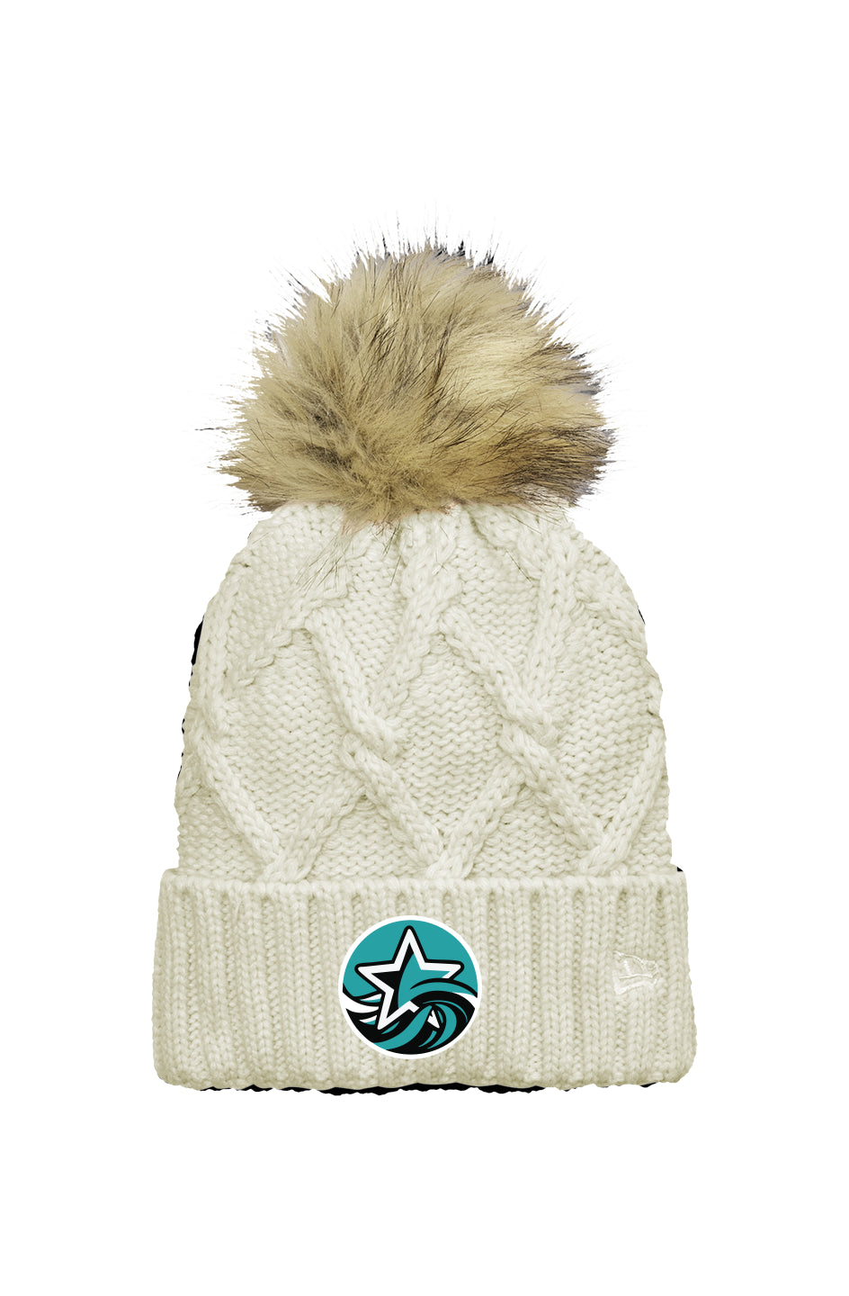 St. Paul Stars Faux Fur Pom Beanie