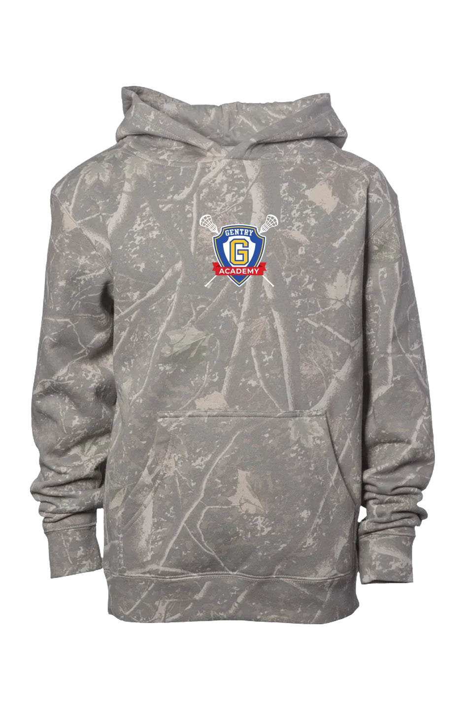 Gentry Academy Lacrosse Youth Deadwood Tree Camo Hoodie