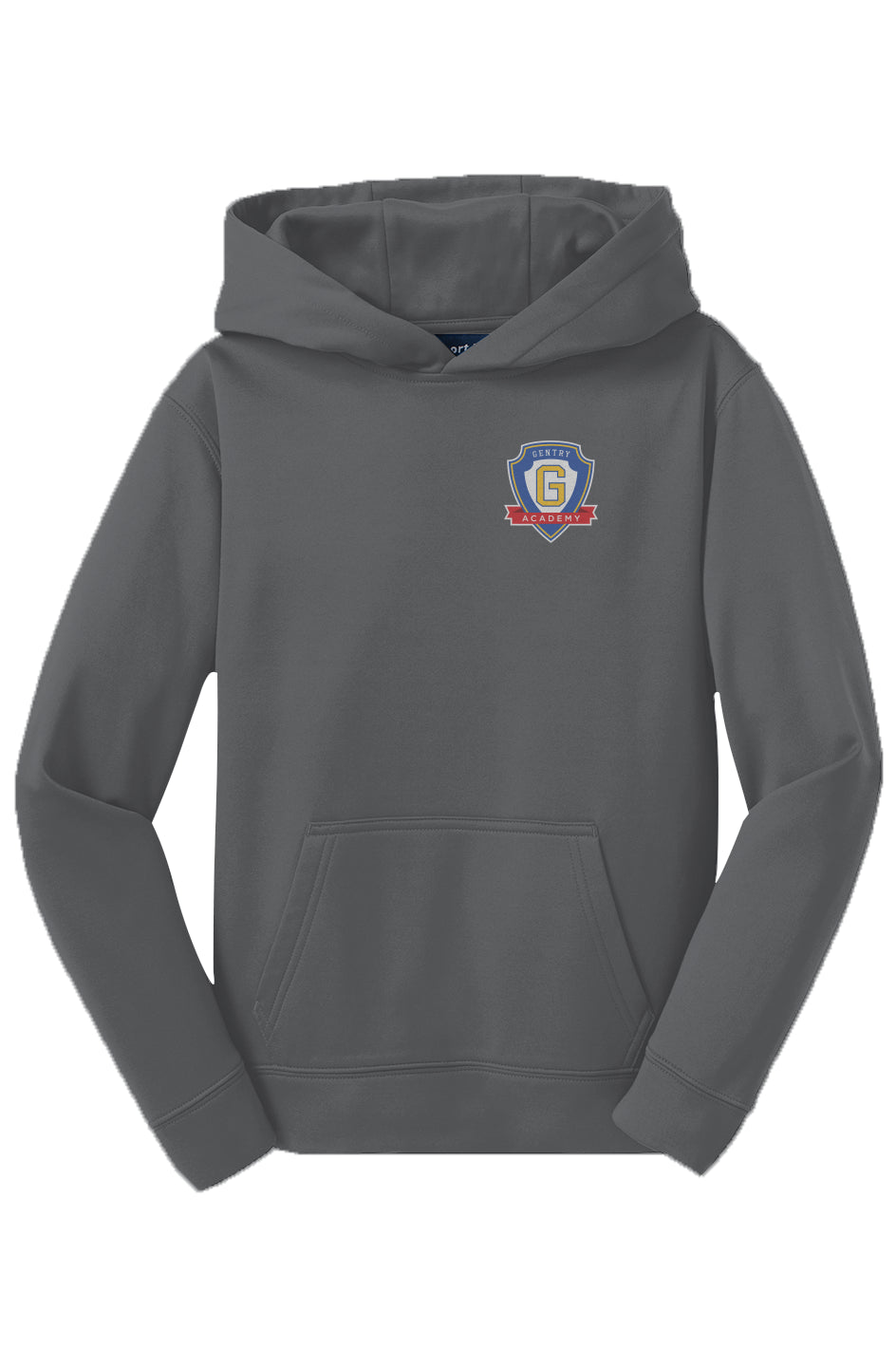 Gentry Academy Lacrosse Flag Youth Sport-Tek Fleece Hoodie
