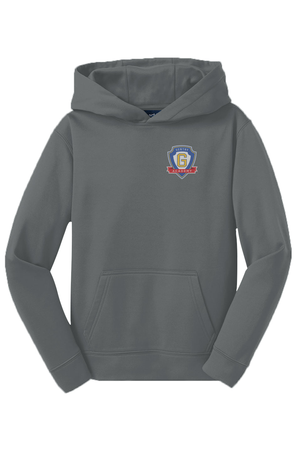 Gentry Academy Lacrosse Flag Youth Sport-Tek Fleece Hoodie