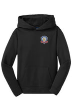 Gentry Academy Lacrosse Flag Youth Sport-Tek Fleece Hoodie