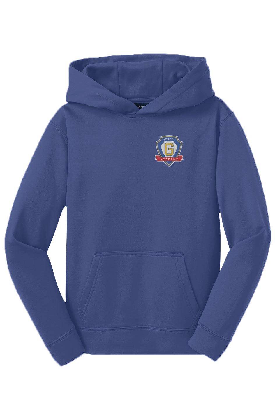 Gentry Academy Lacrosse Flag Youth Sport-Tek Fleece Hoodie