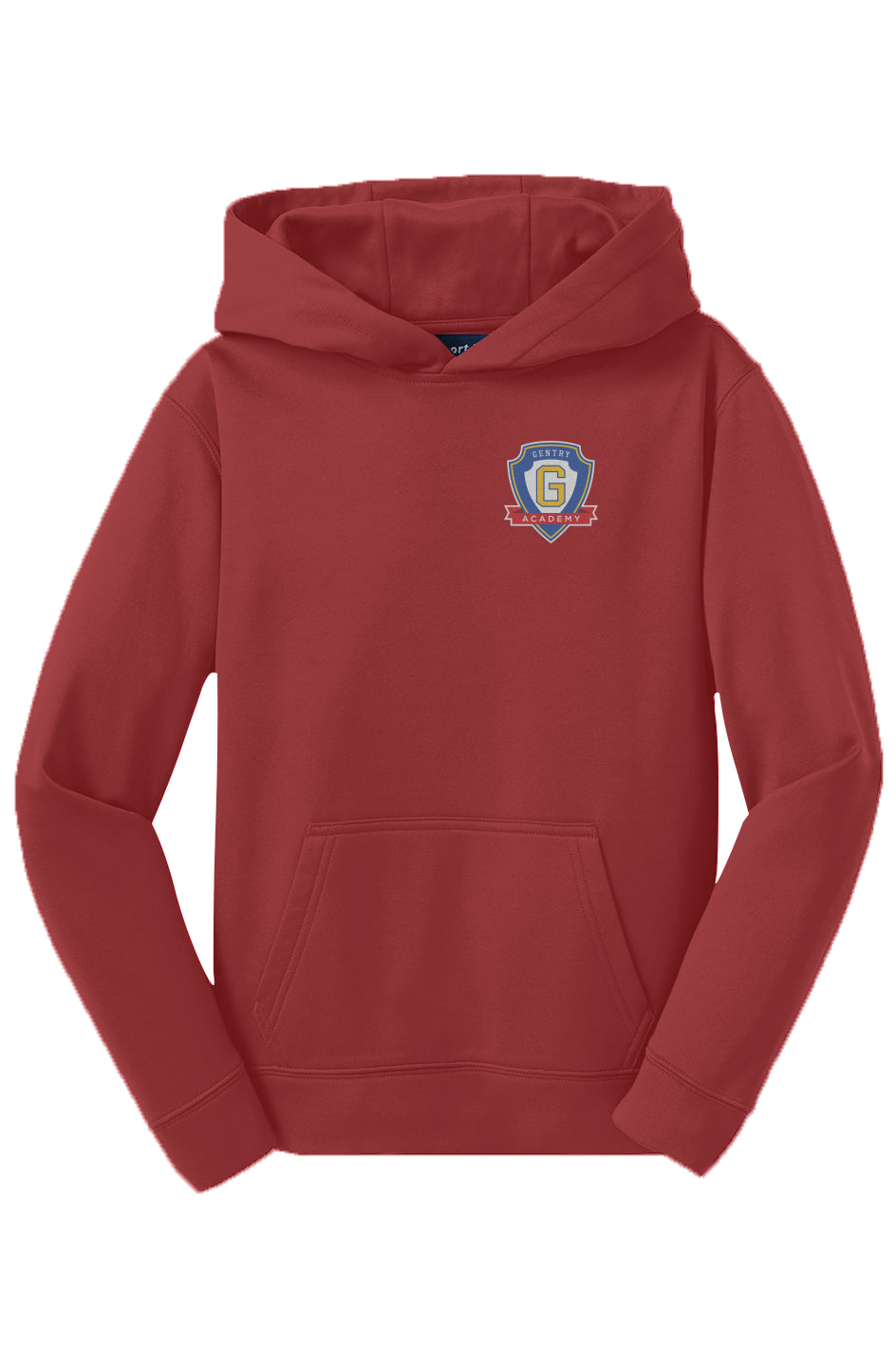 Gentry Academy Lacrosse Flag Youth Sport-Tek Fleece Hoodie