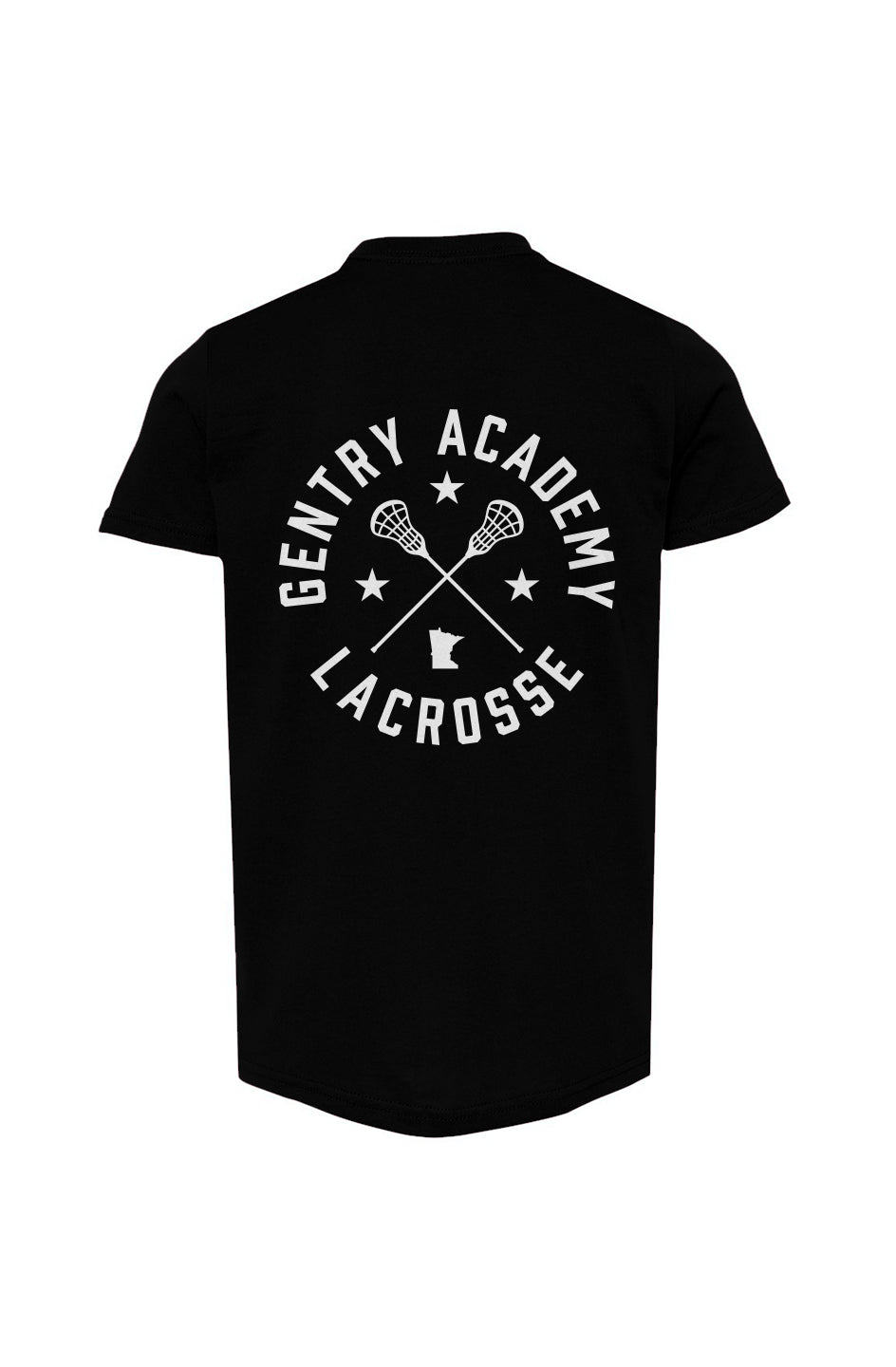 Gentry Academy Lacrosse Back Print Youth Jersey Cotton Tee