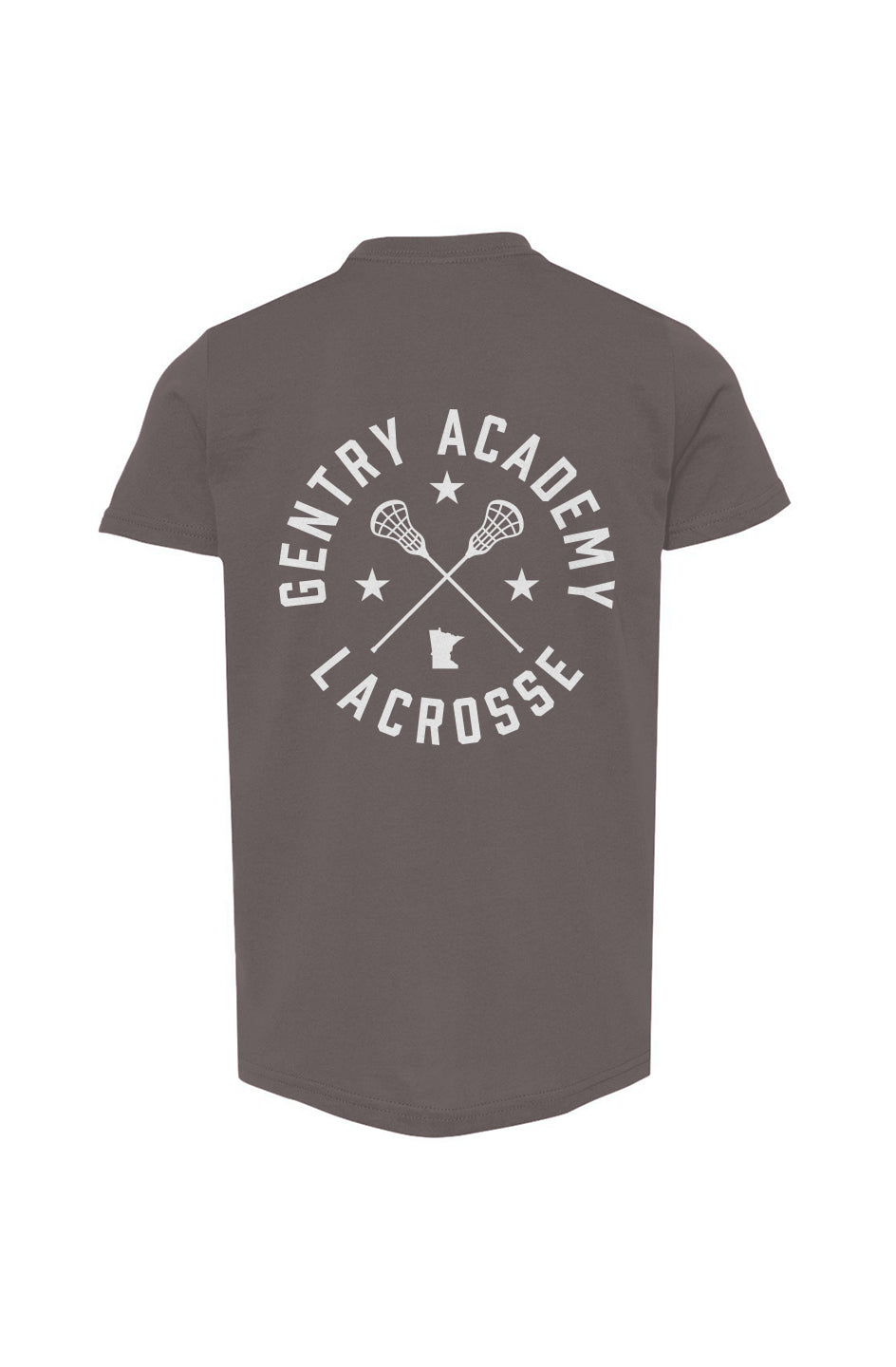 Gentry Academy Lacrosse Back Print Youth Jersey Cotton Tee