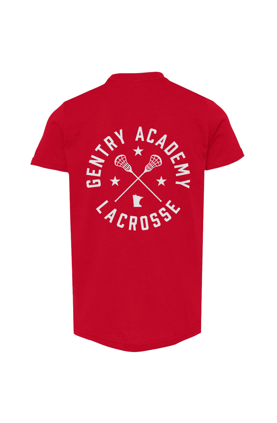 Gentry Academy Lacrosse Back Print Youth Jersey Cotton Tee
