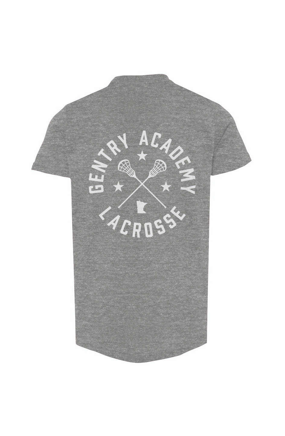 Gentry Academy Lacrosse Back Print Youth Tee