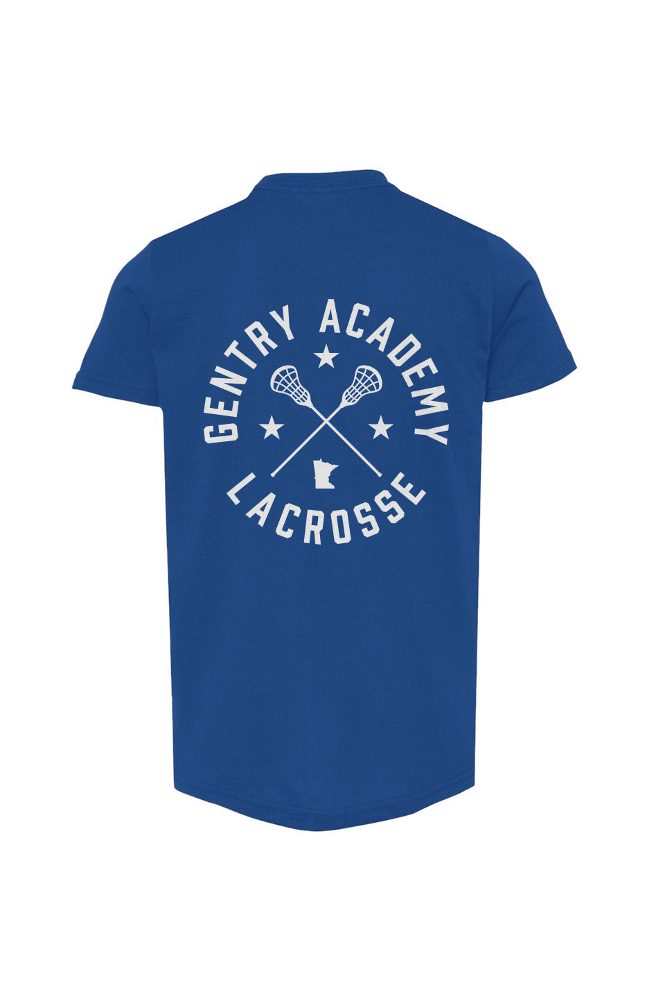 Gentry Academy Lacrosse Back Print Youth Tee
