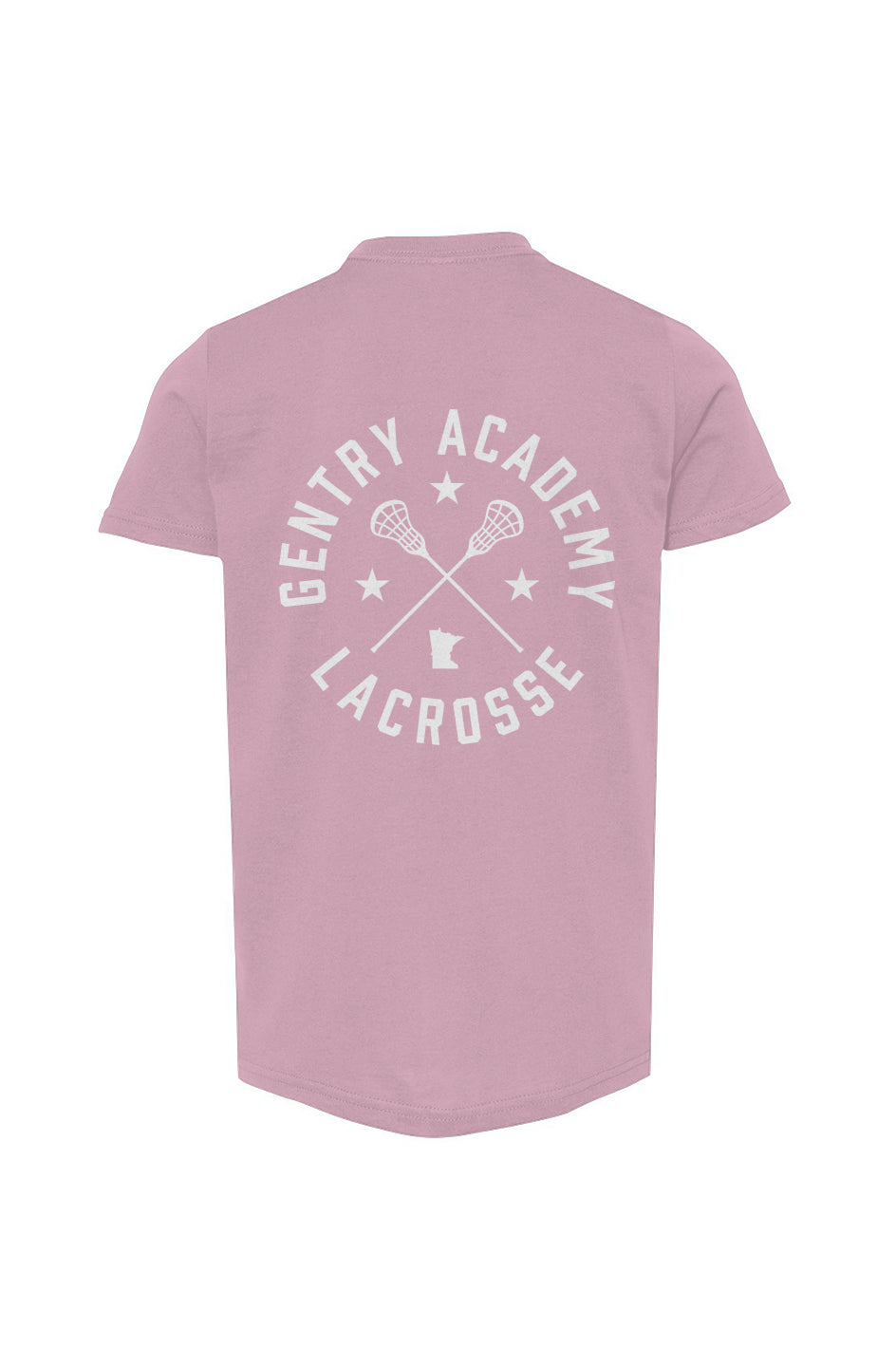 Gentry Academy Lacrosse Back Print Youth Tee