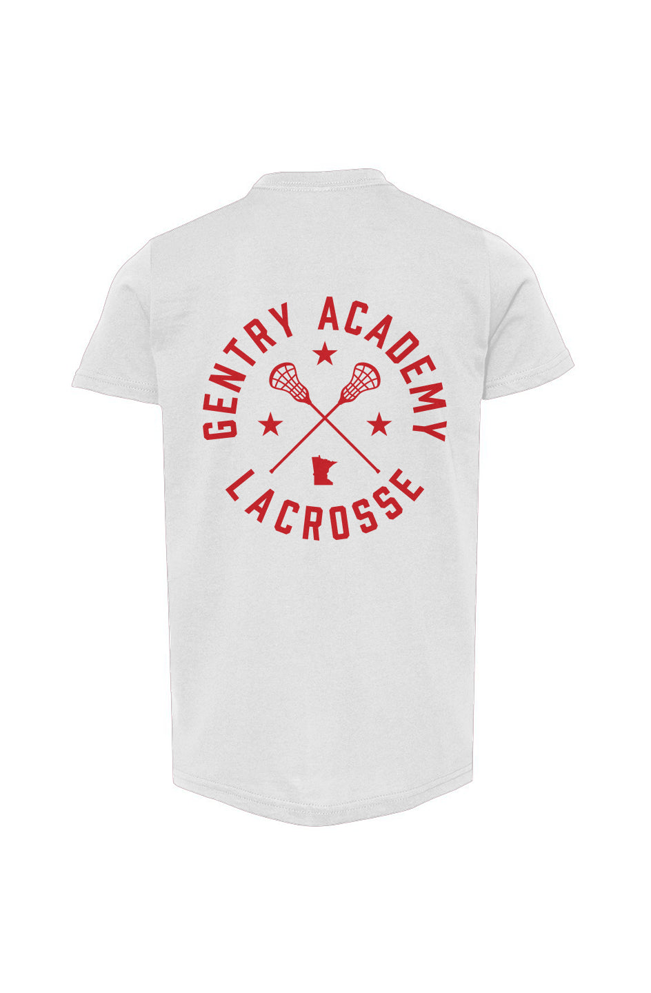 Gentry Academy Lacrosse Back Print Youth Tee
