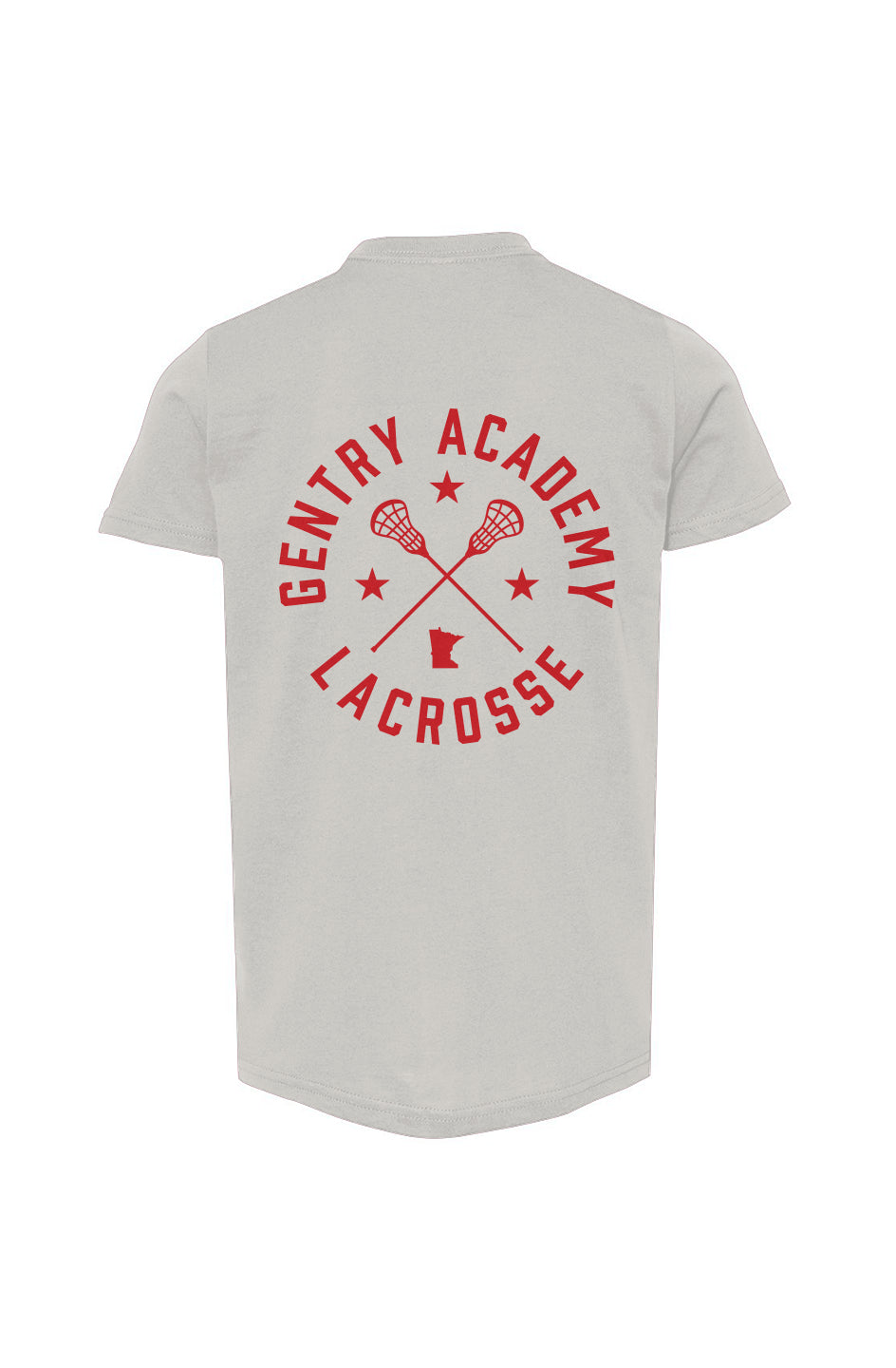 Gentry Academy Lacrosse Back Print Youth Tee