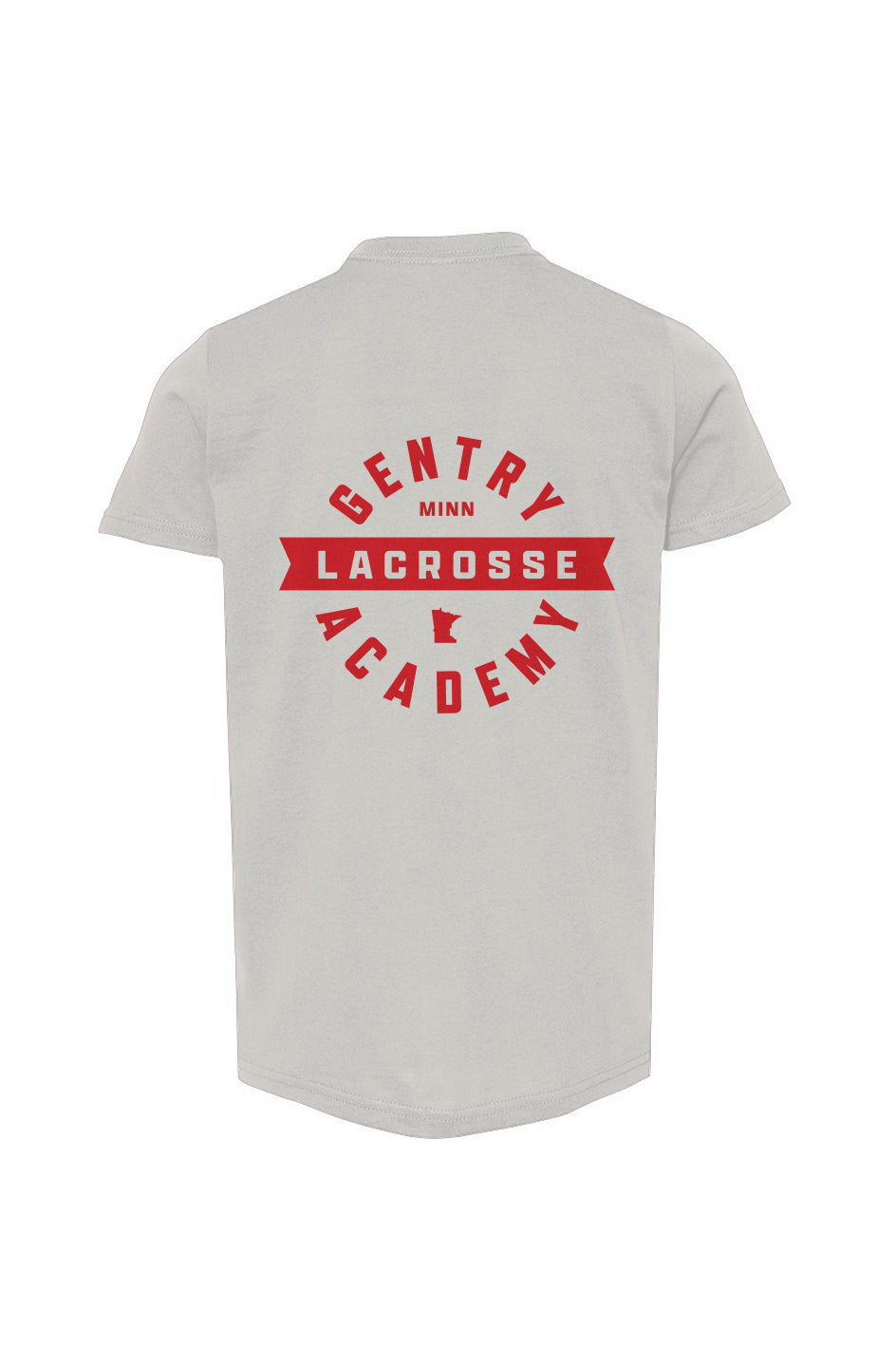 Gentry Academy Lacrosse Flag Back Print Youth Jersey Cotton Tee
