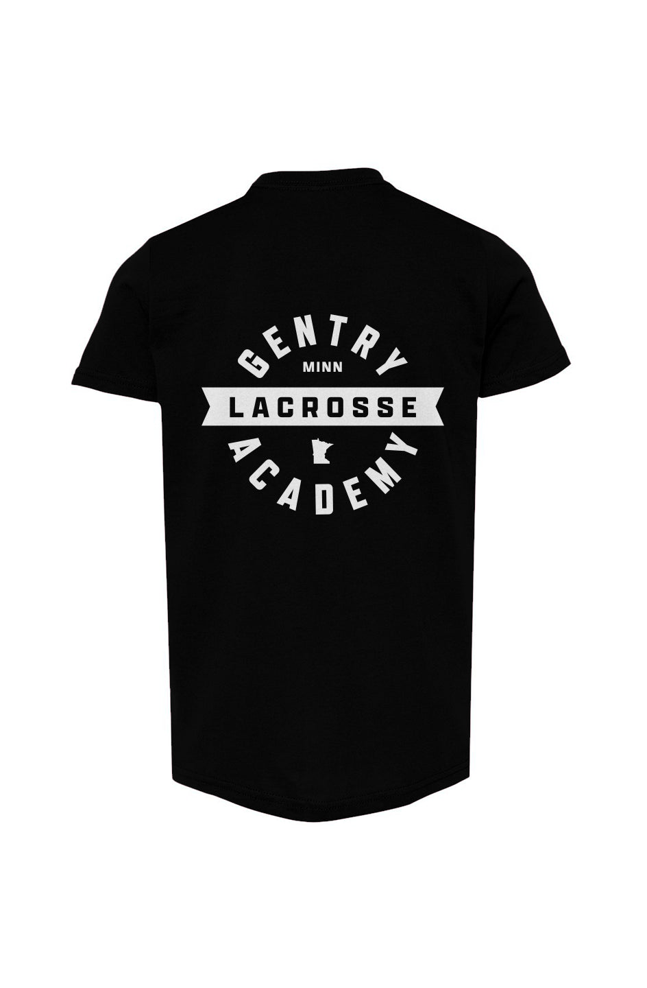 Gentry Academy Lacrosse Flag Back Print Youth Tee
