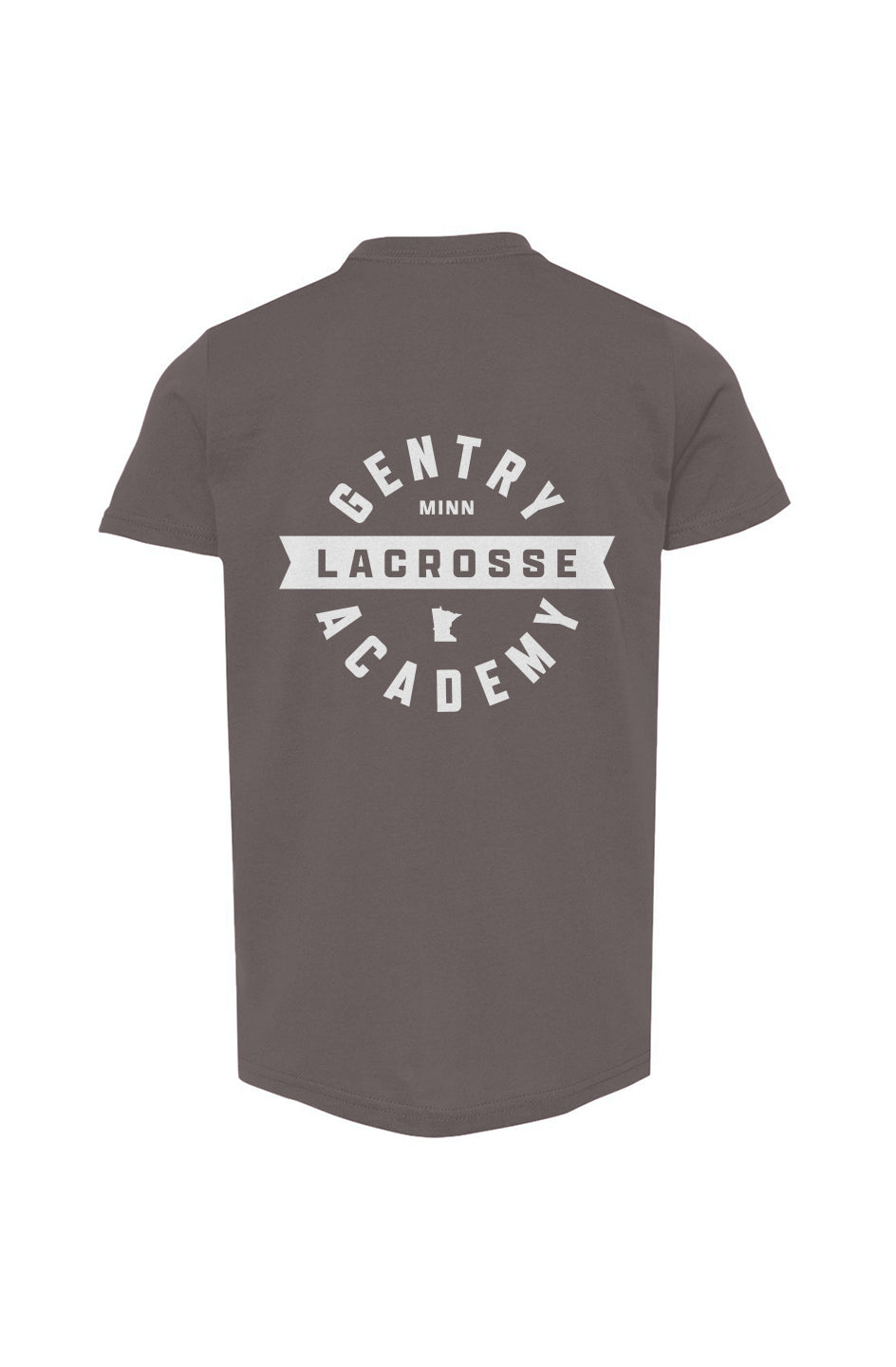 Gentry Academy Lacrosse Flag Back Print Youth Tee