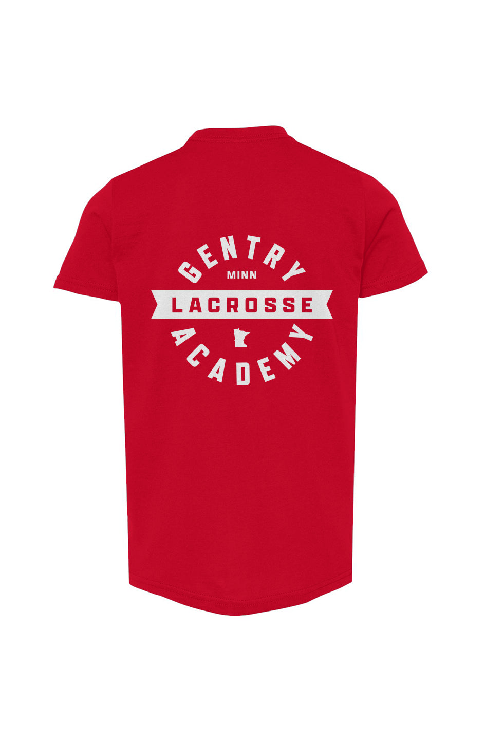 Gentry Academy Lacrosse Flag Back Print Youth Tee