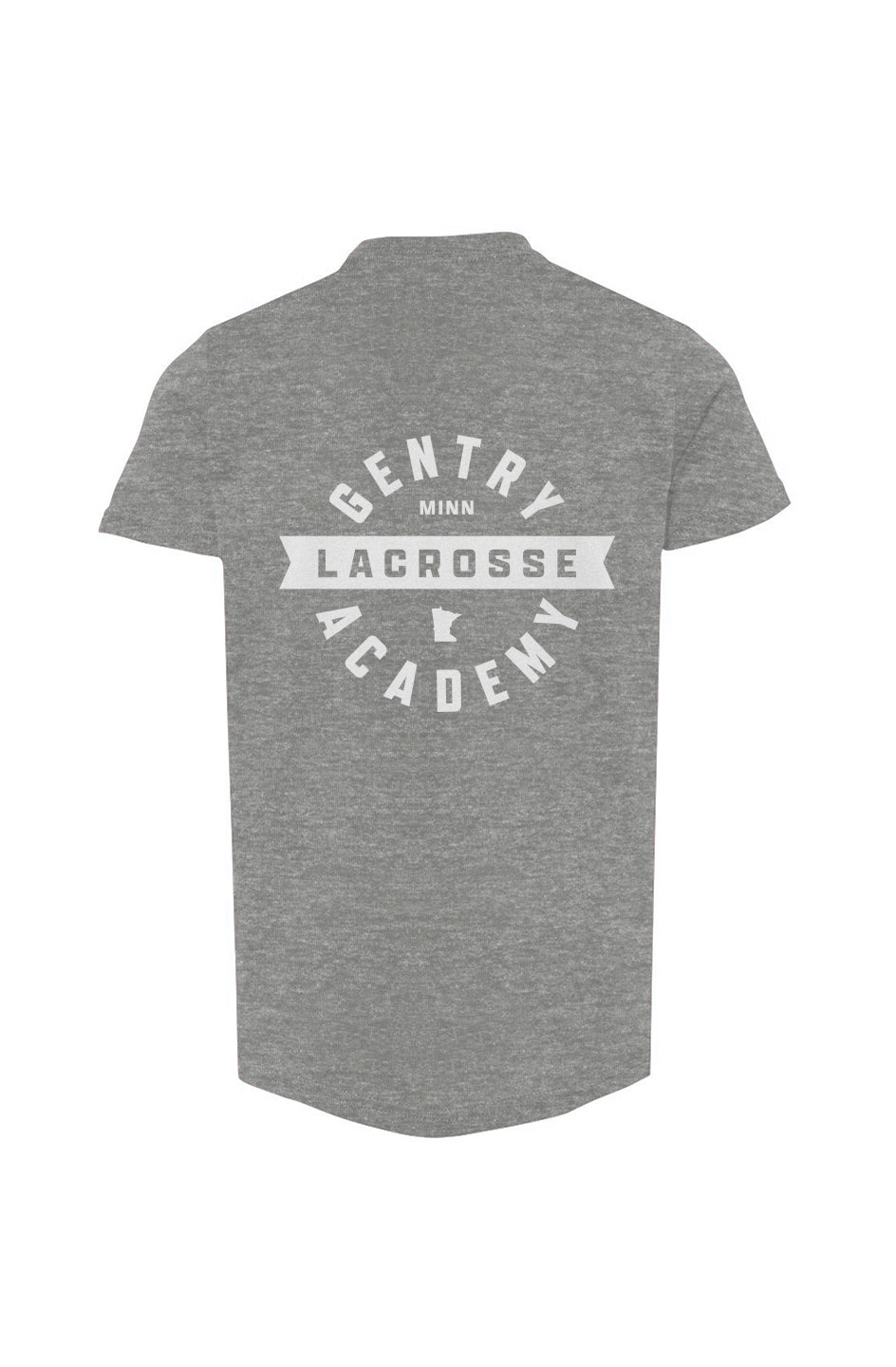 Gentry Academy Lacrosse Flag Back Print Youth Tee