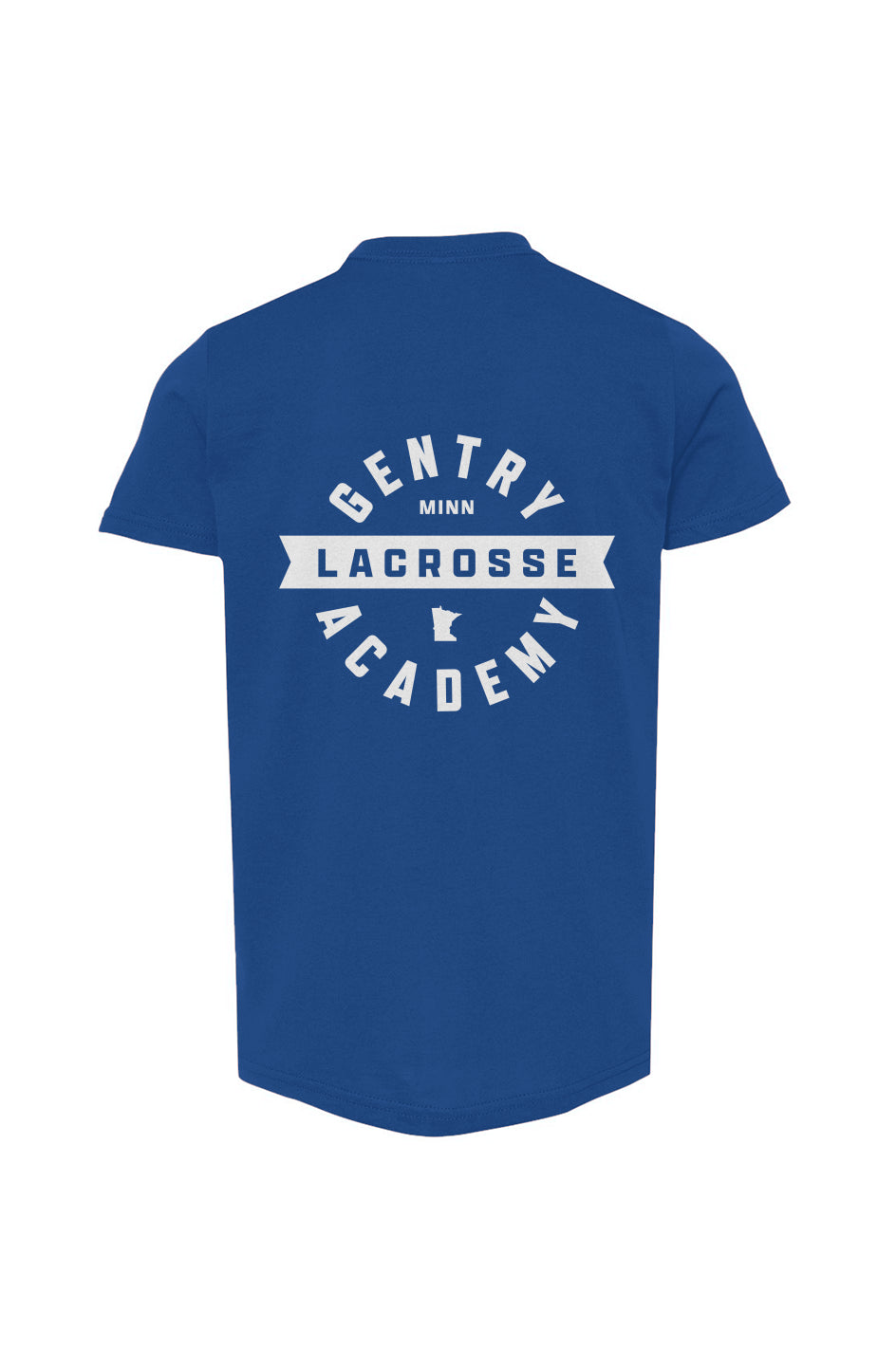 Gentry Academy Lacrosse Flag Back Print Youth Tee