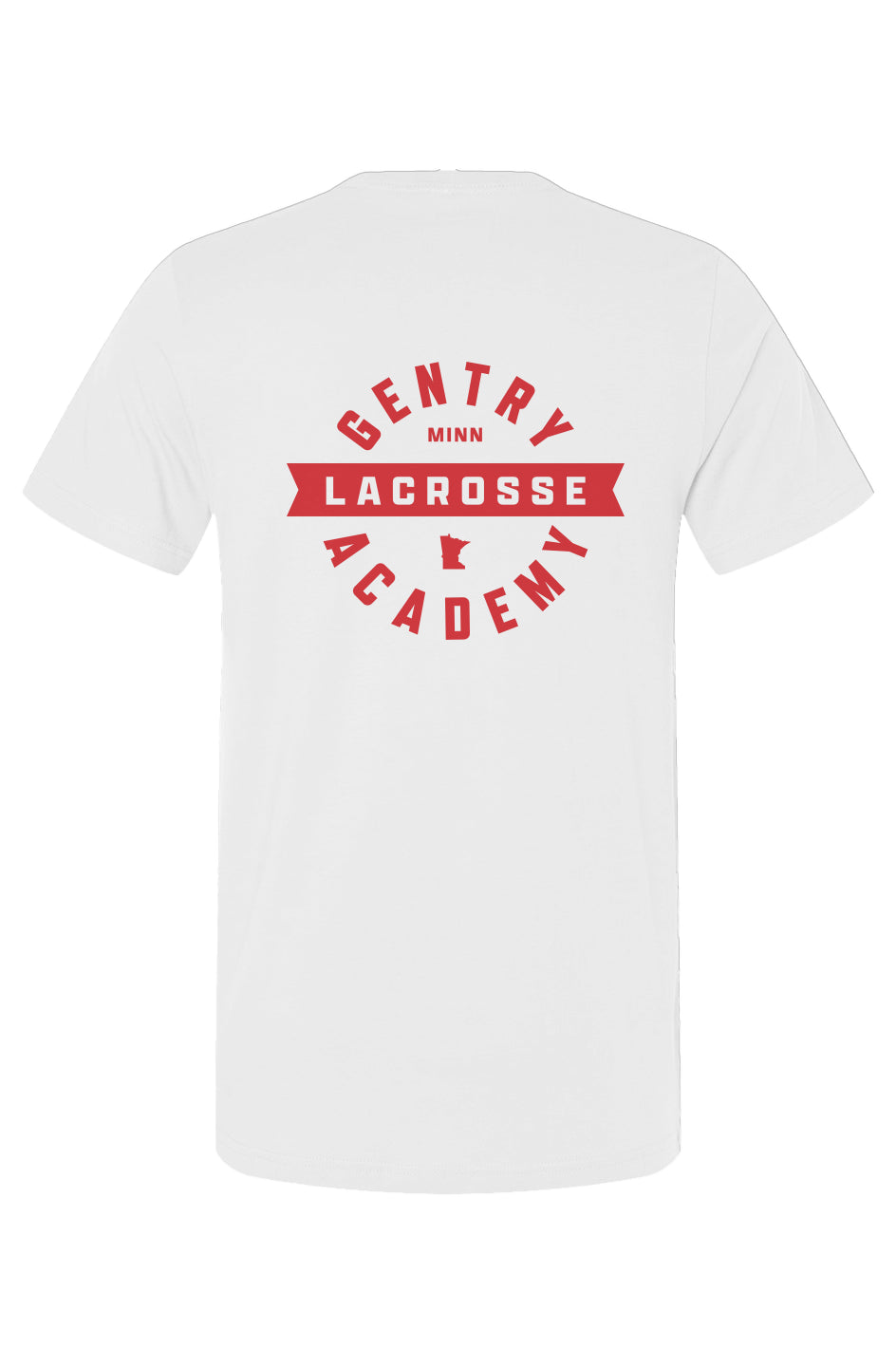Gentry Academy Lacrosse Flag Back Print Tee
