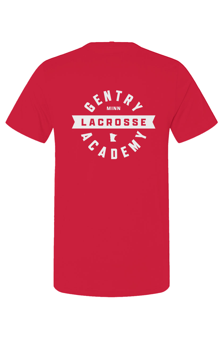 Gentry Academy Lacrosse Flag Back Print Tee