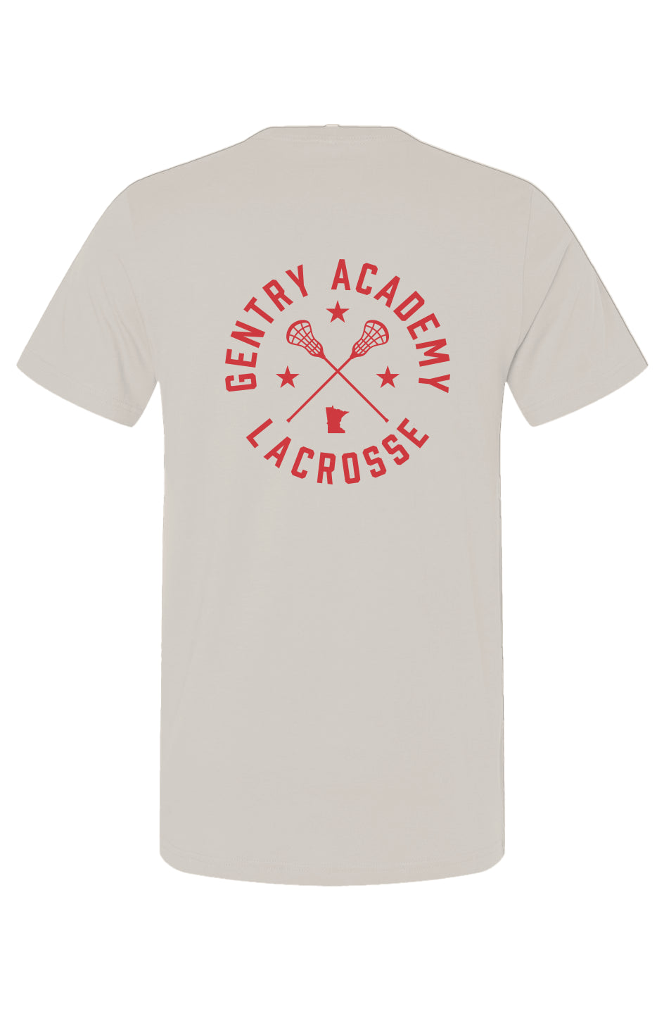 Gentry Academy Lacrosse Radial Back Print Tee