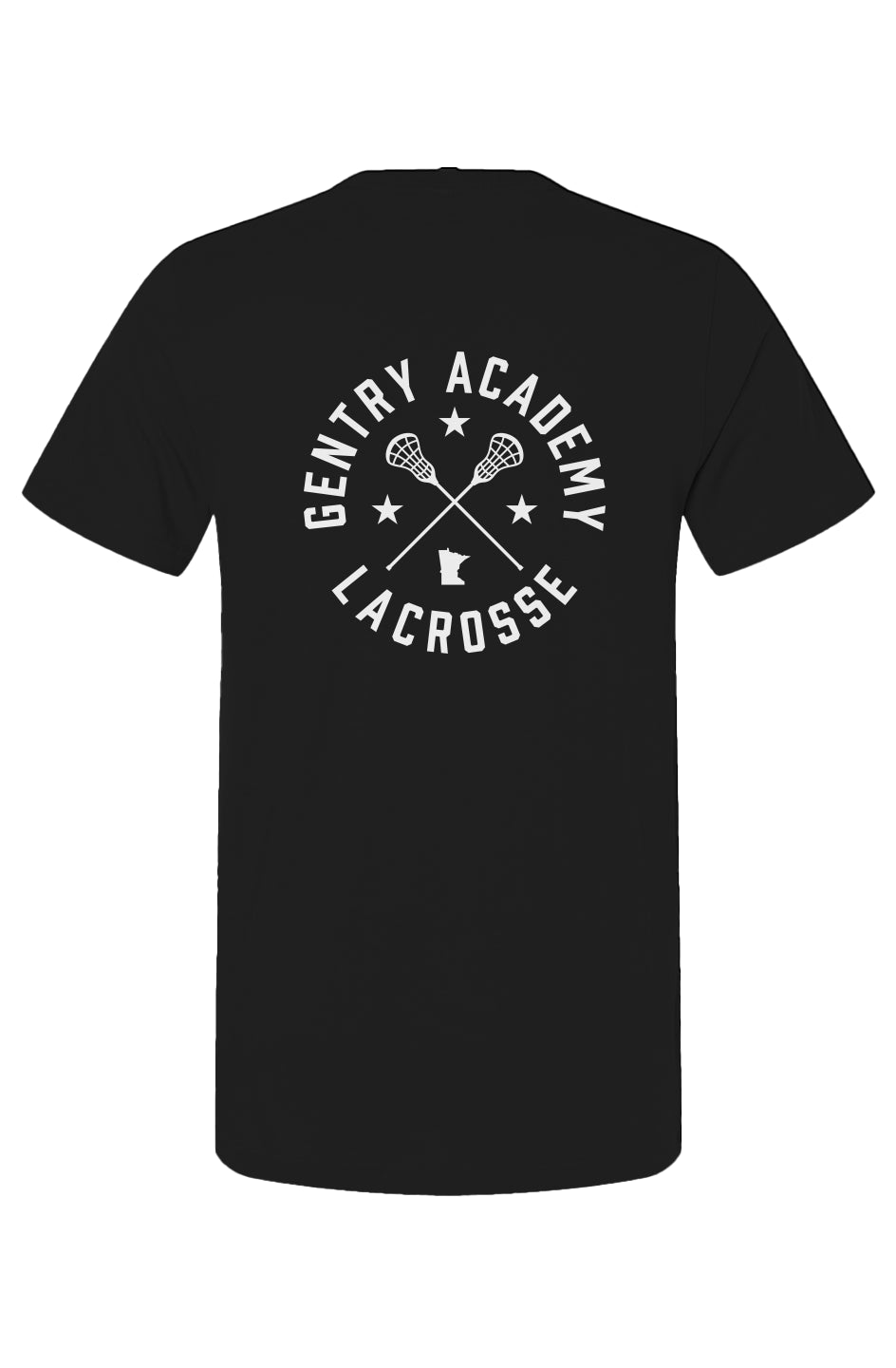 Gentry Academy Lacrosse Radial Back Print Tee