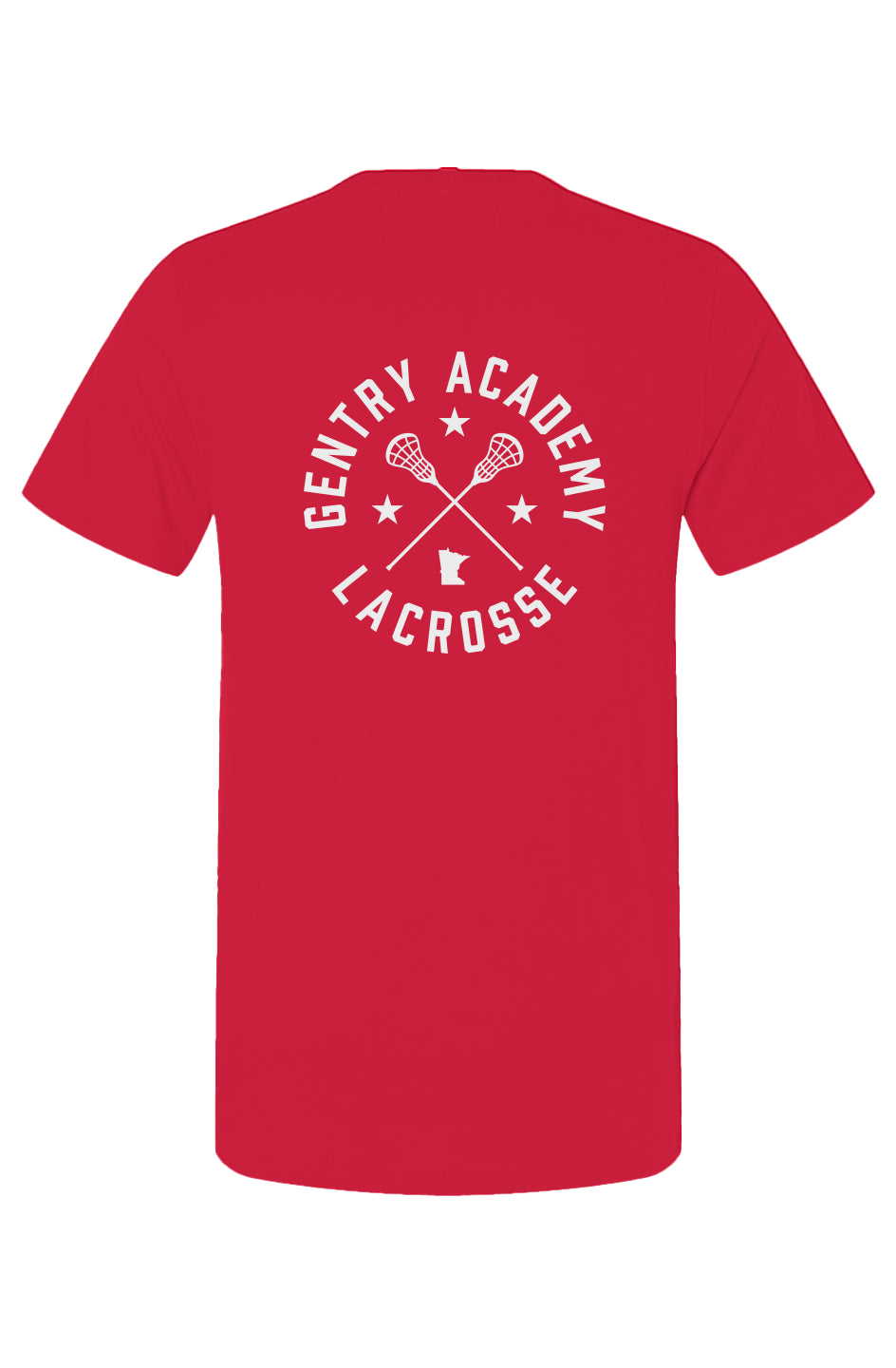 Gentry Academy Lacrosse Radial Back Print Tee