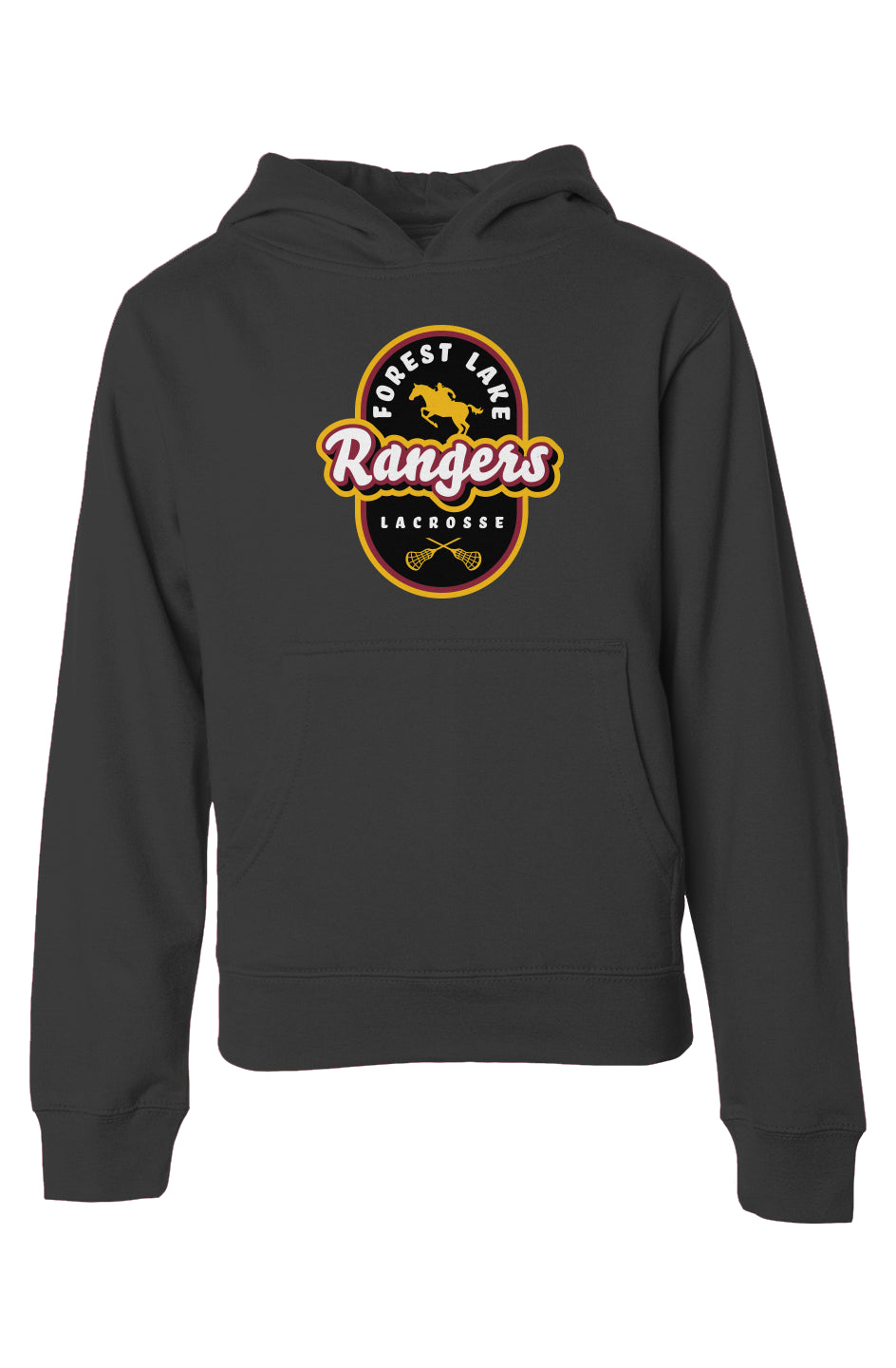 Forest Lake Lacrosse Vintage Label Youth Midweight Hoodie