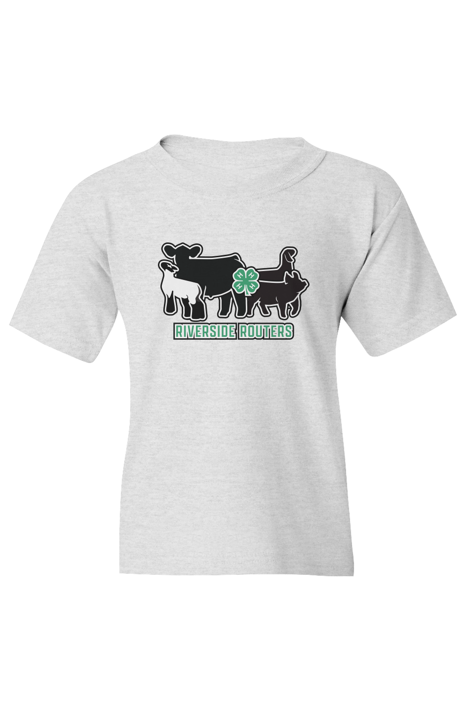 4H Riverside Routers Youth Front Print Heavy Cotton Tee